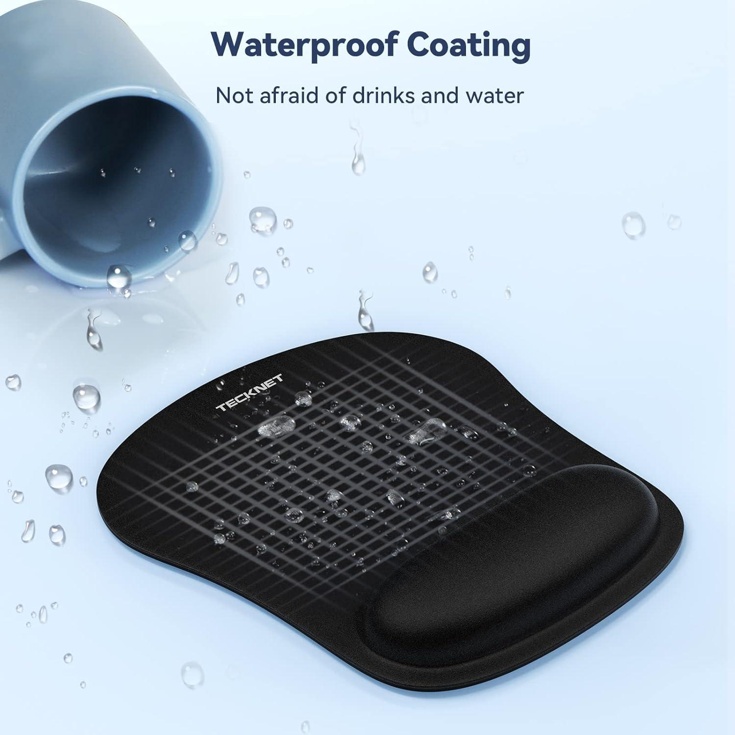 Alfombrilla de Ratón Ergonómica TECKNET con Soporte Negro