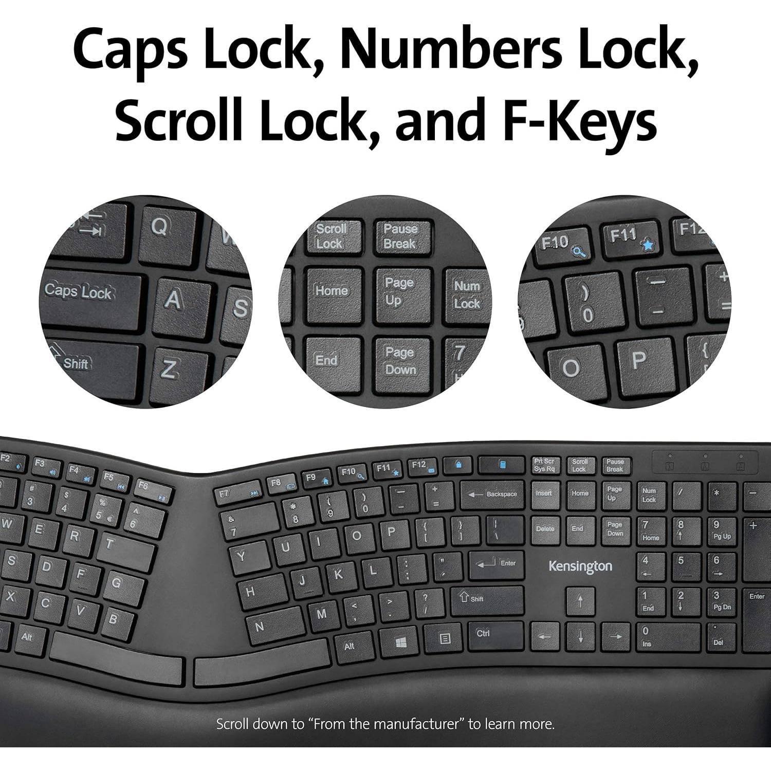 Teclado y Ratón Inalámbricos Ergonómicos Kensington Pro Fit