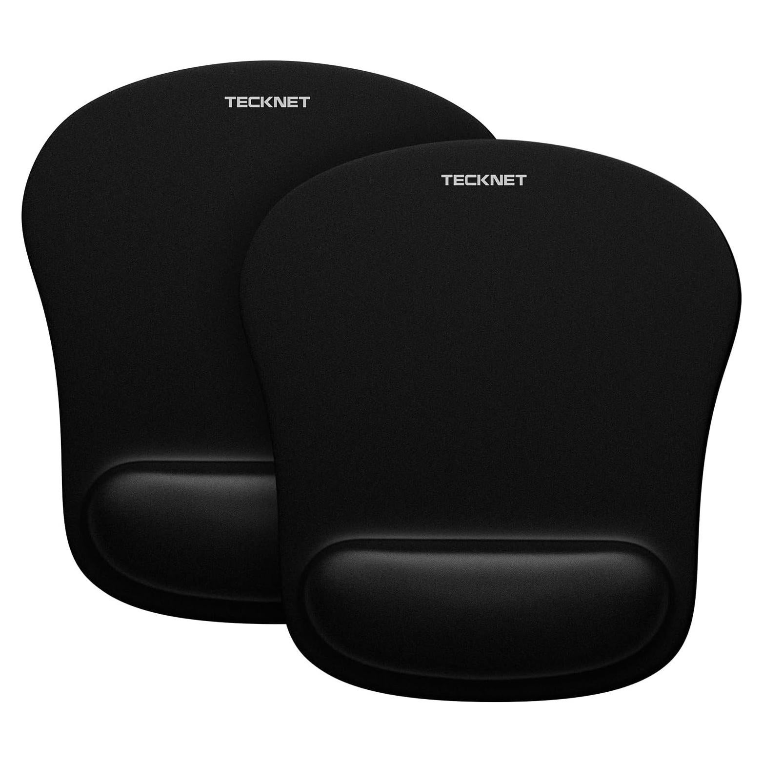 Alfombrilla de Ratón Ergonómica TECKNET 2 Paquete Negro