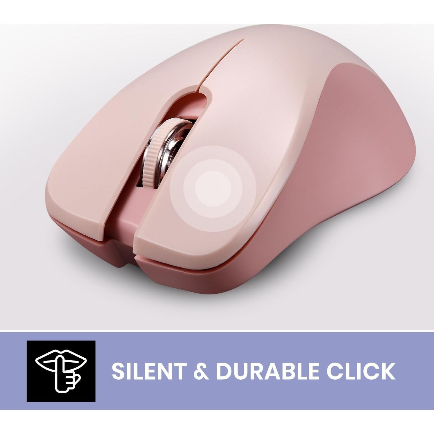 Ratón Inalámbrico Perixx PERIMICE-621P Rosa Ergonómico