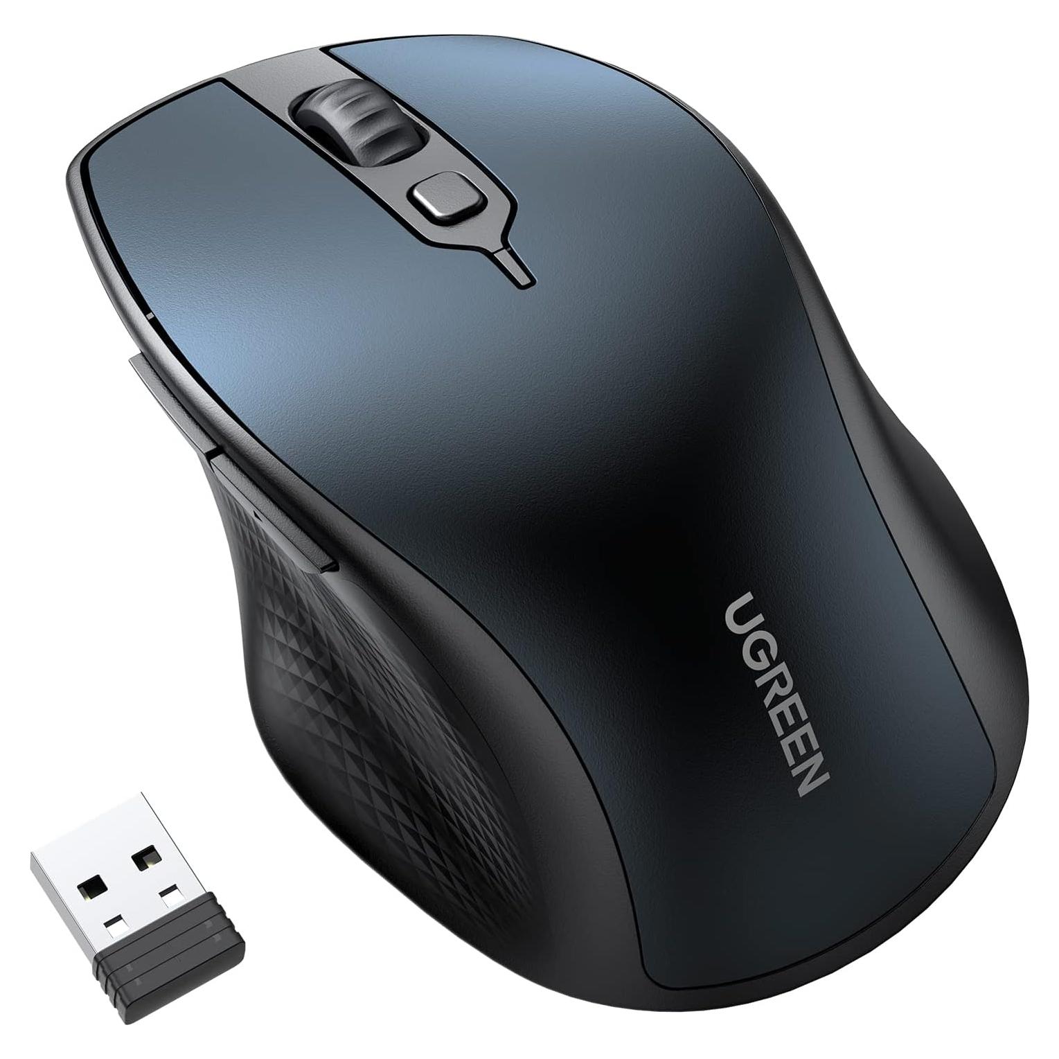 Ratón Inalámbrico UGREEN Bluetooth 5.0 Ergonómico 4000 DPI Azul