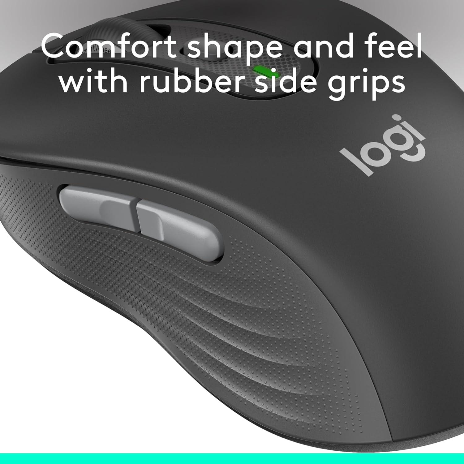 Ratón Inalámbrico Logitech Signature Plus M750 L - Grafito, Multi Dispositivo, 24 Meses Batería