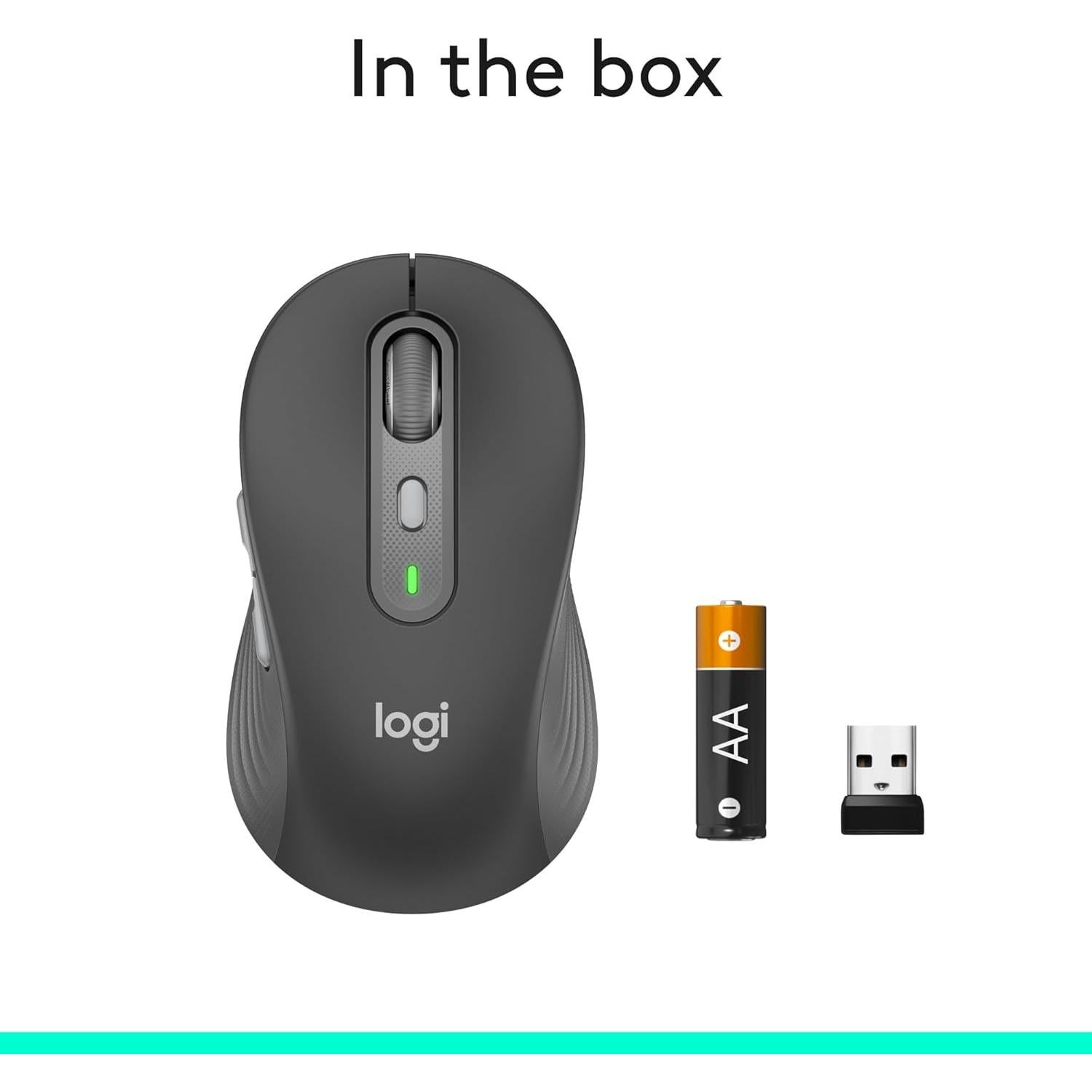 Ratón Inalámbrico Logitech Signature Plus M750 L - Grafito, Multi Dispositivo, 24 Meses Batería