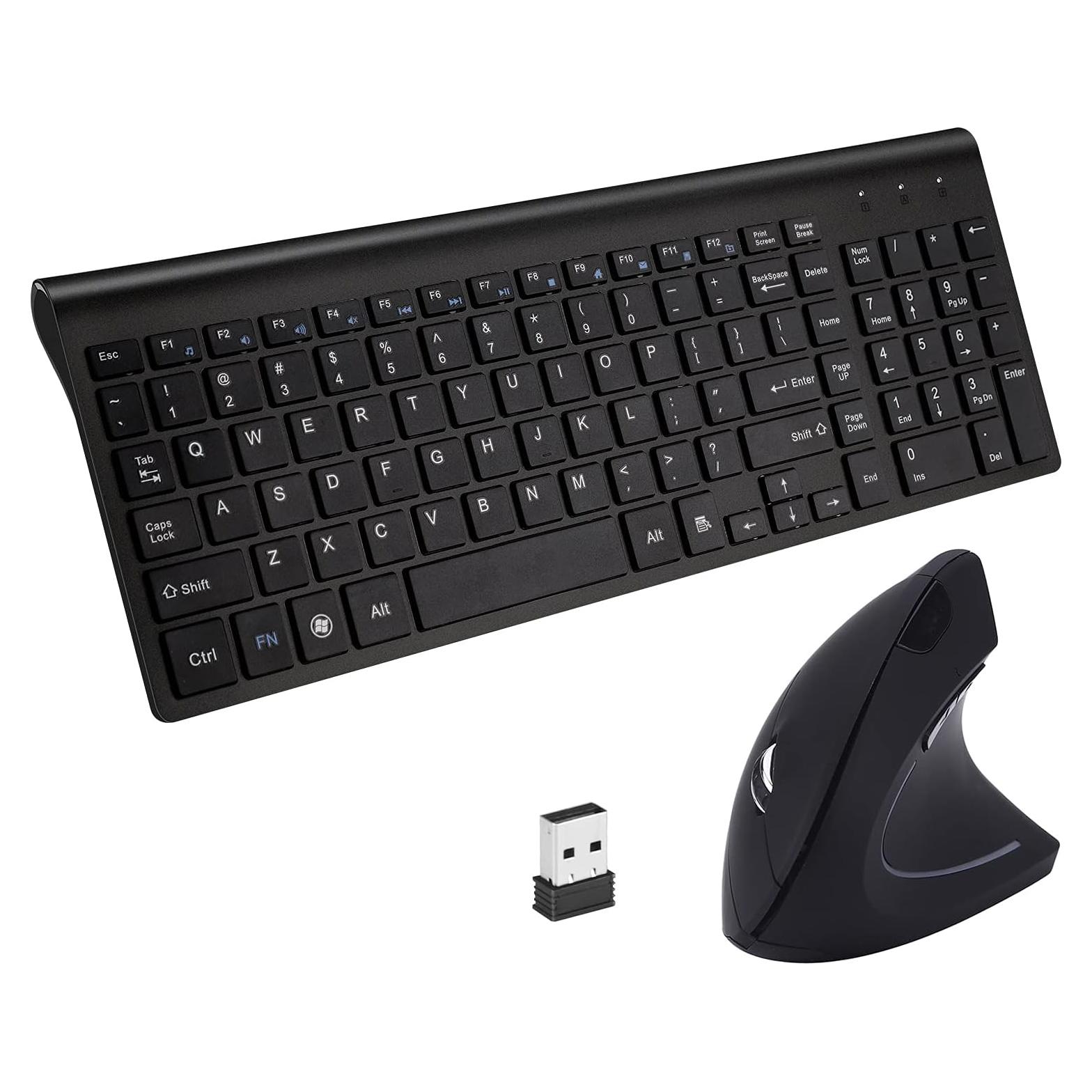 Combo Teclado y Ratón Vertical Inalámbrico Fonicer KM-06