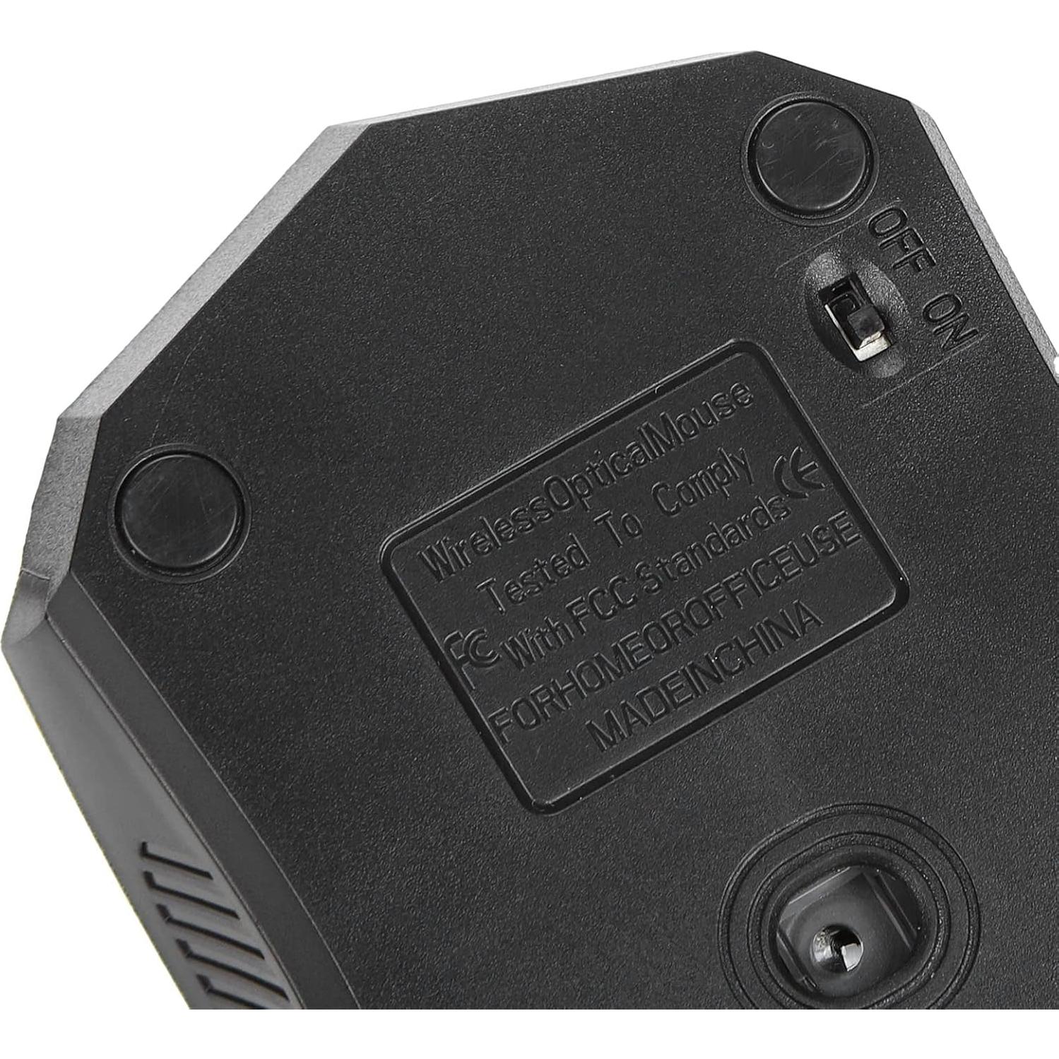 Ratón Ergonómico PUSOKEI 1600DPI USB Inalámbrico Amarillo