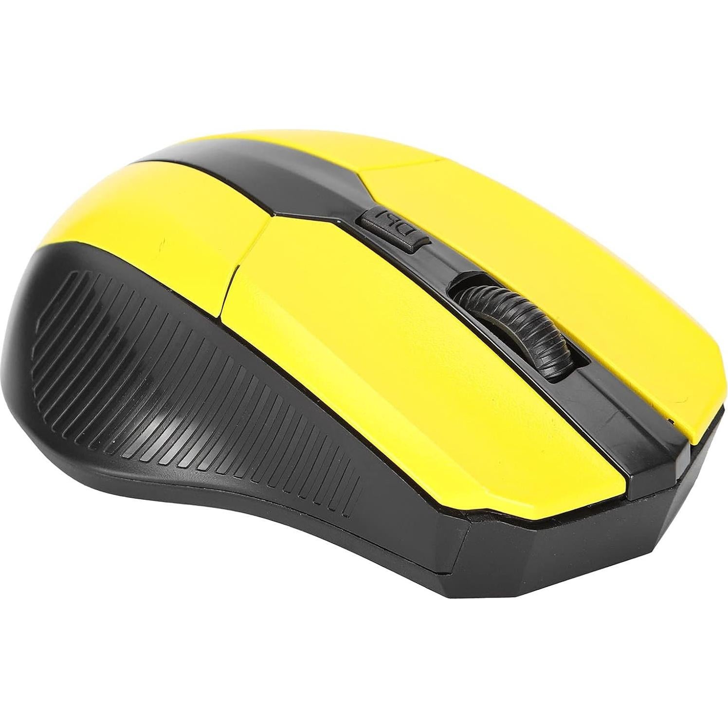 Ratón Ergonómico PUSOKEI 1600DPI USB Inalámbrico Amarillo