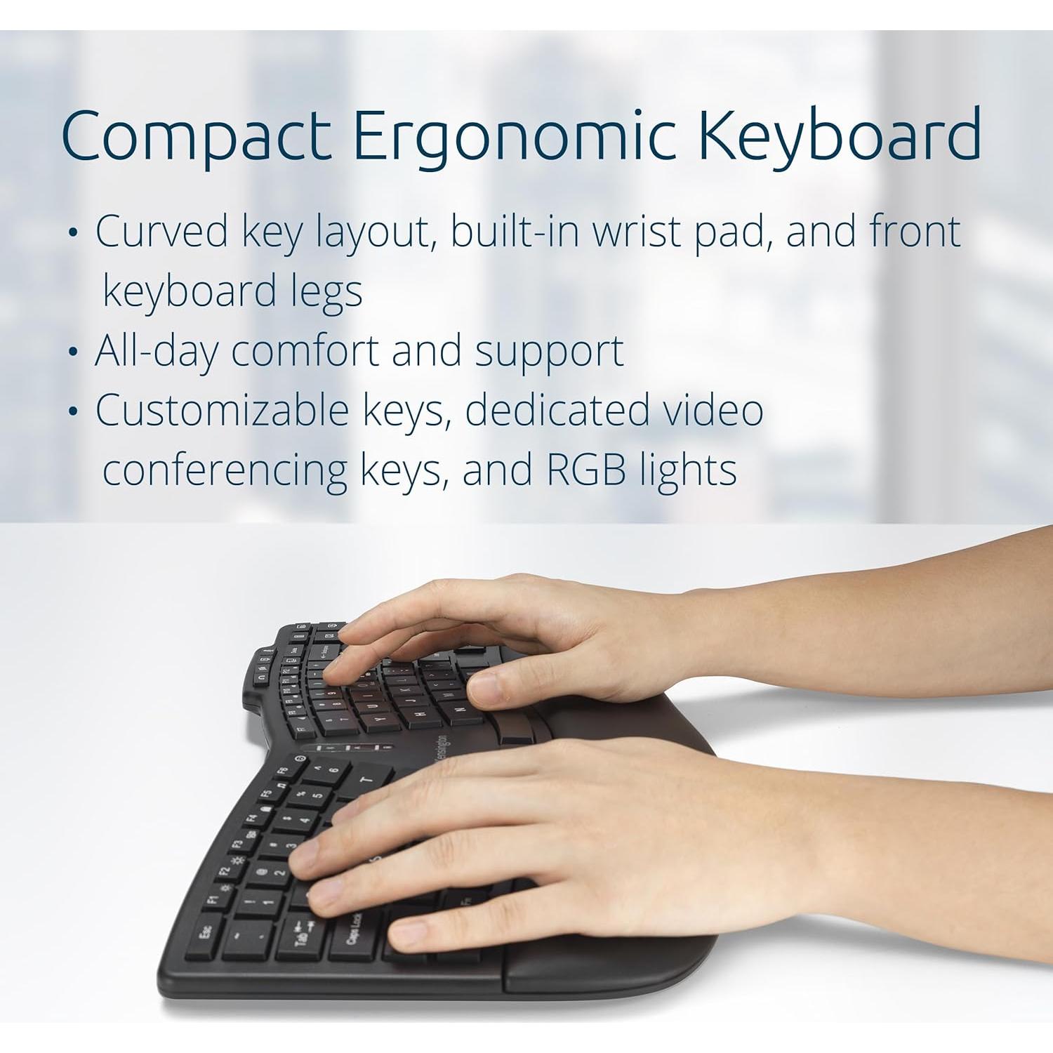 Teclado y Ratón Inalámbricos Ergonómicos Kensington KM675 EQ
