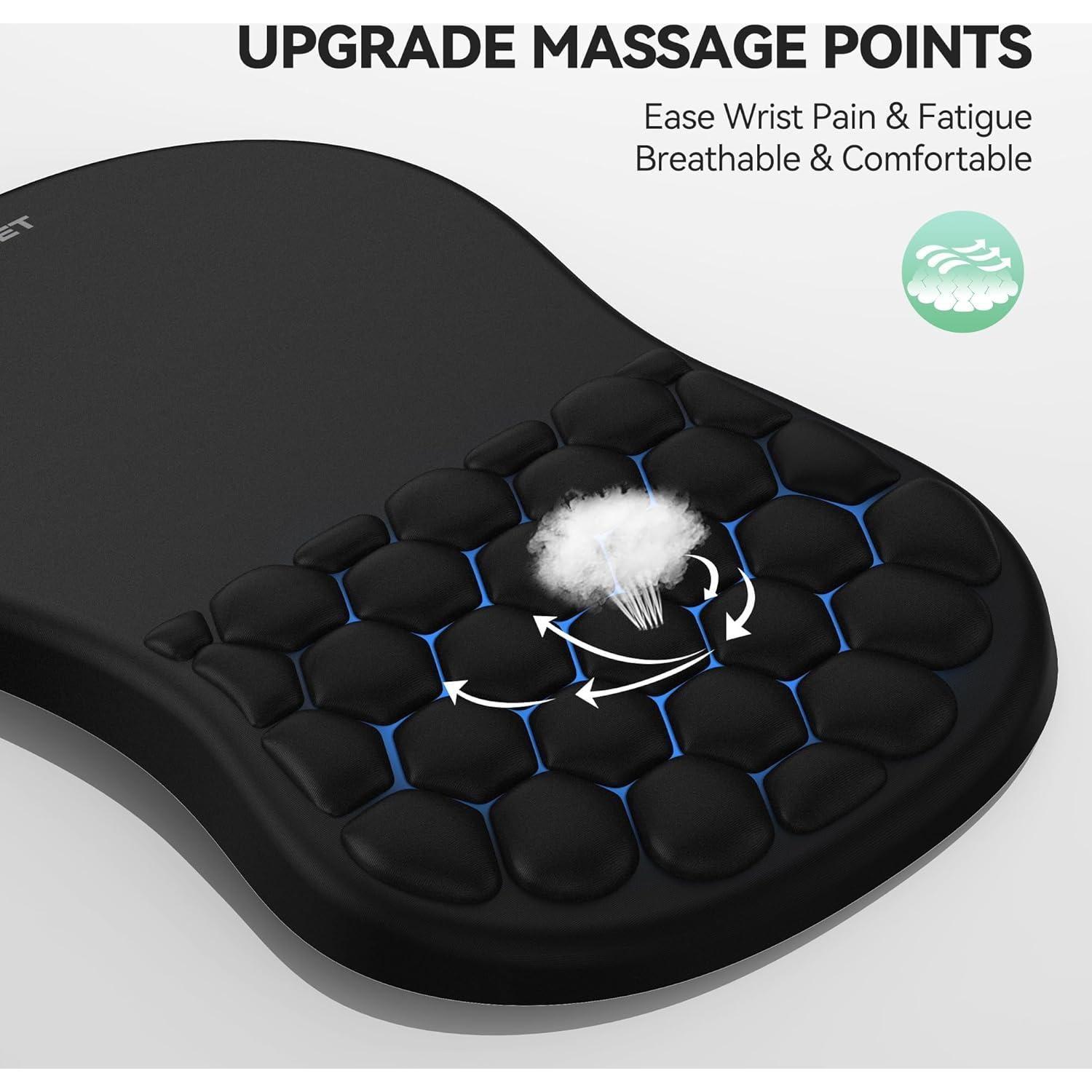 Almohadilla Ergonómica TECKNET con Reposamuñecas 30x20 cm