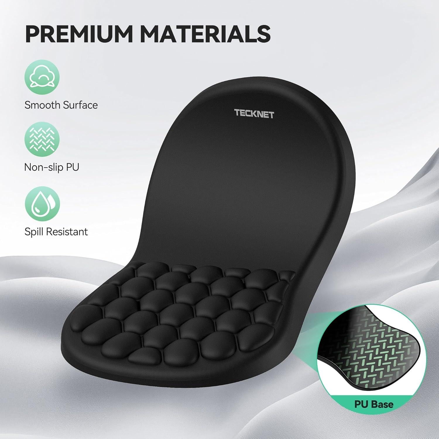 Almohadilla Ergonómica TECKNET con Reposamuñecas 30x20 cm