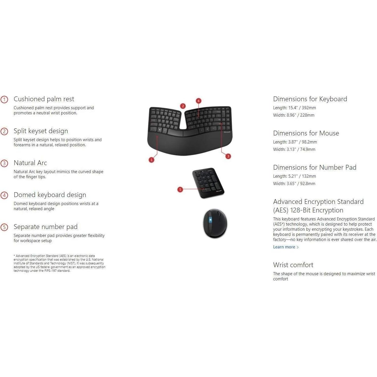 Teclado y Ratón Inalámbricos Ergonómicos Microsoft Sculpt