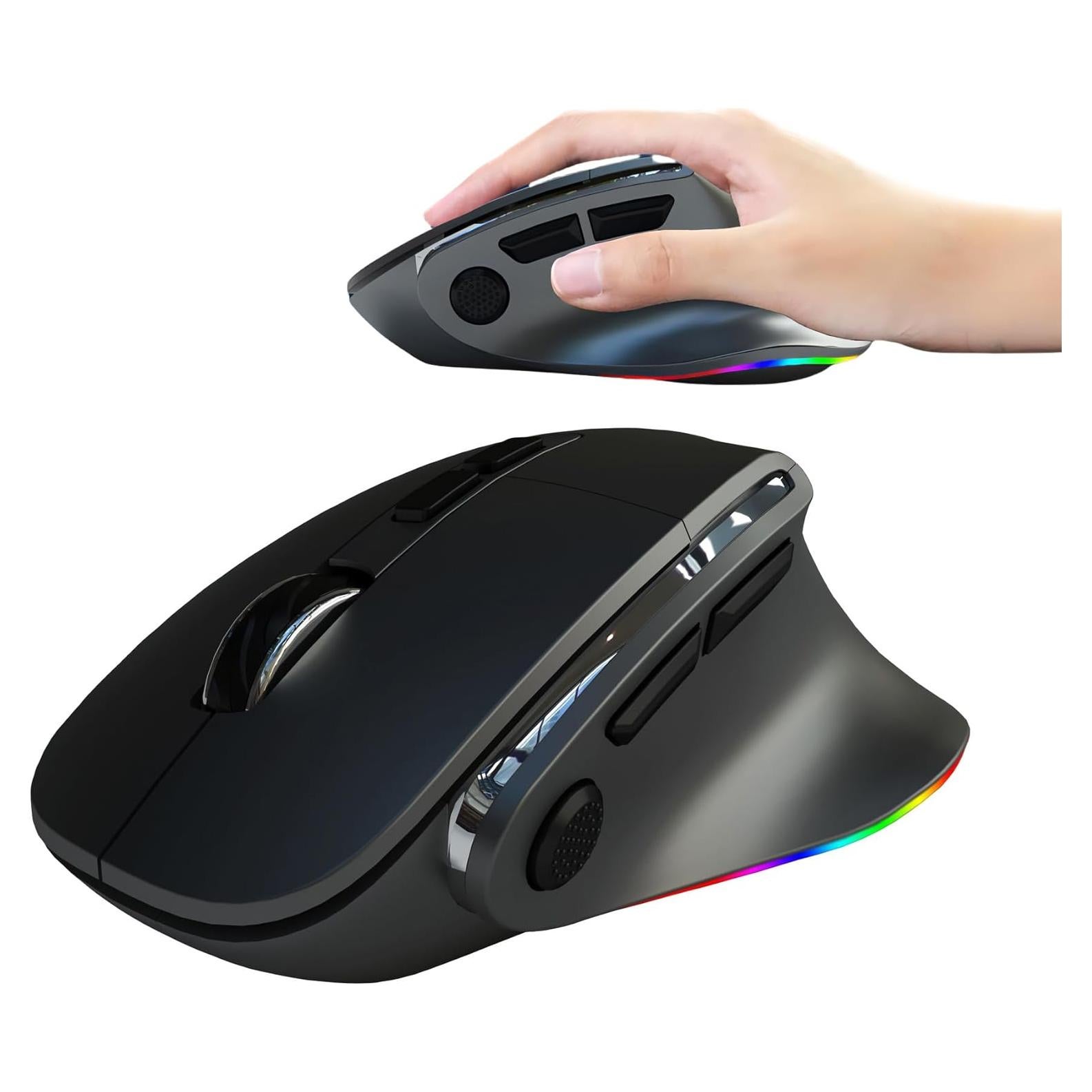 Ratón Ergonómico Vertical SHARE SUNSHINE Bluetooth USB Negro