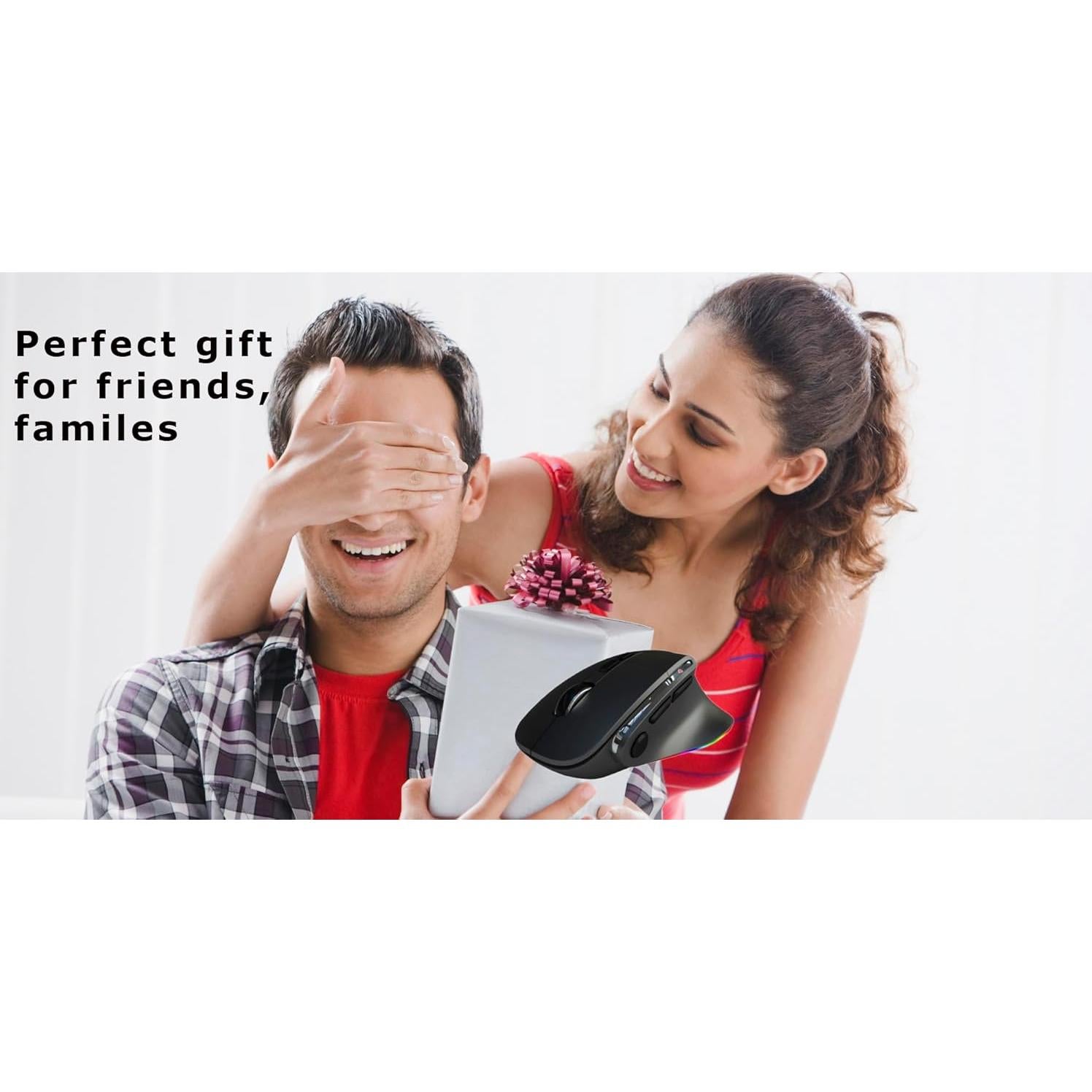 Ratón Ergonómico Vertical SHARE SUNSHINE Bluetooth USB Negro