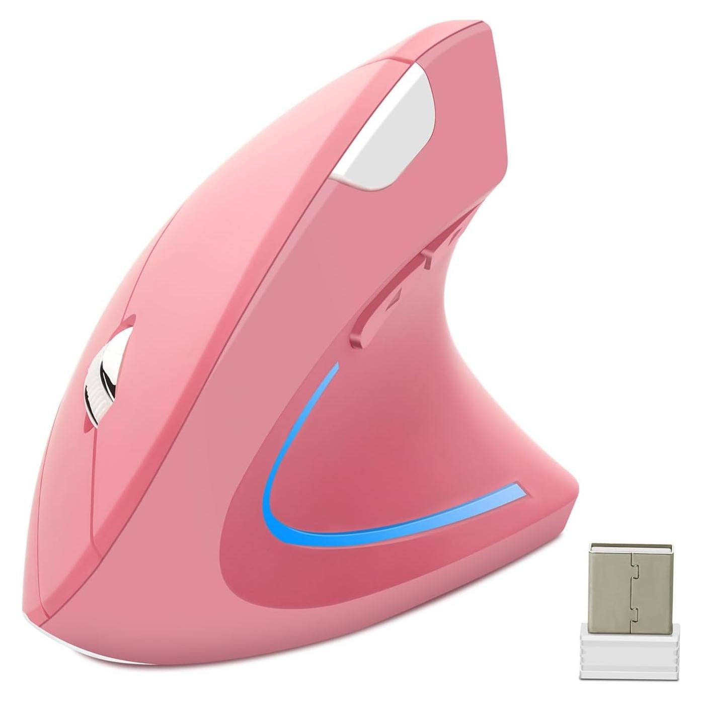 Ratón Vertical Inalámbrico Ergonómico XINGBAOKEJI Rosa 2.4G