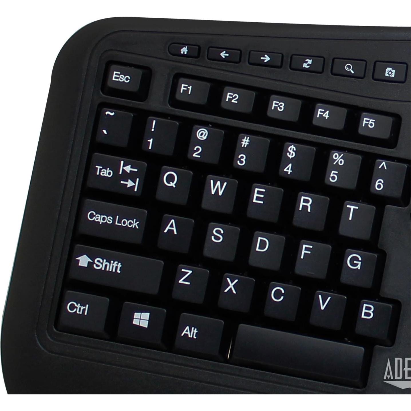 Teclado Ergonomico Inalambrico Adesso WKB-1500GB con Ratón