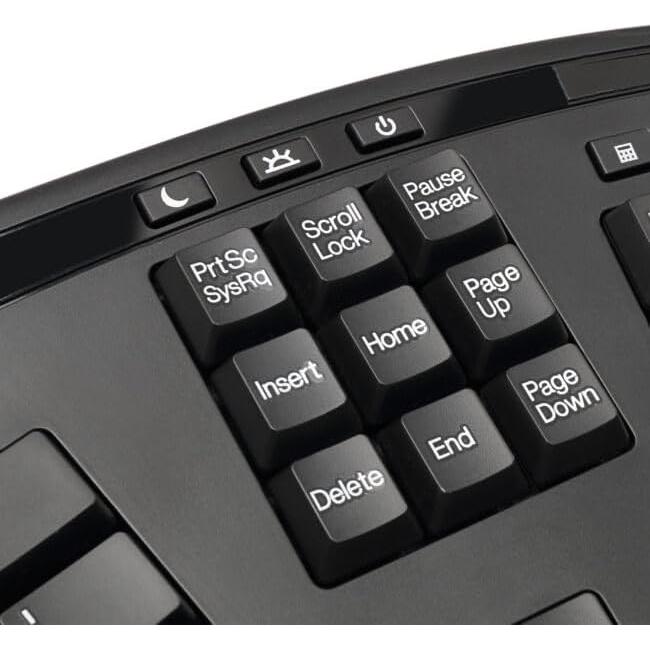Teclado Ergonomico Inalambrico Adesso WKB-1500GB con Ratón