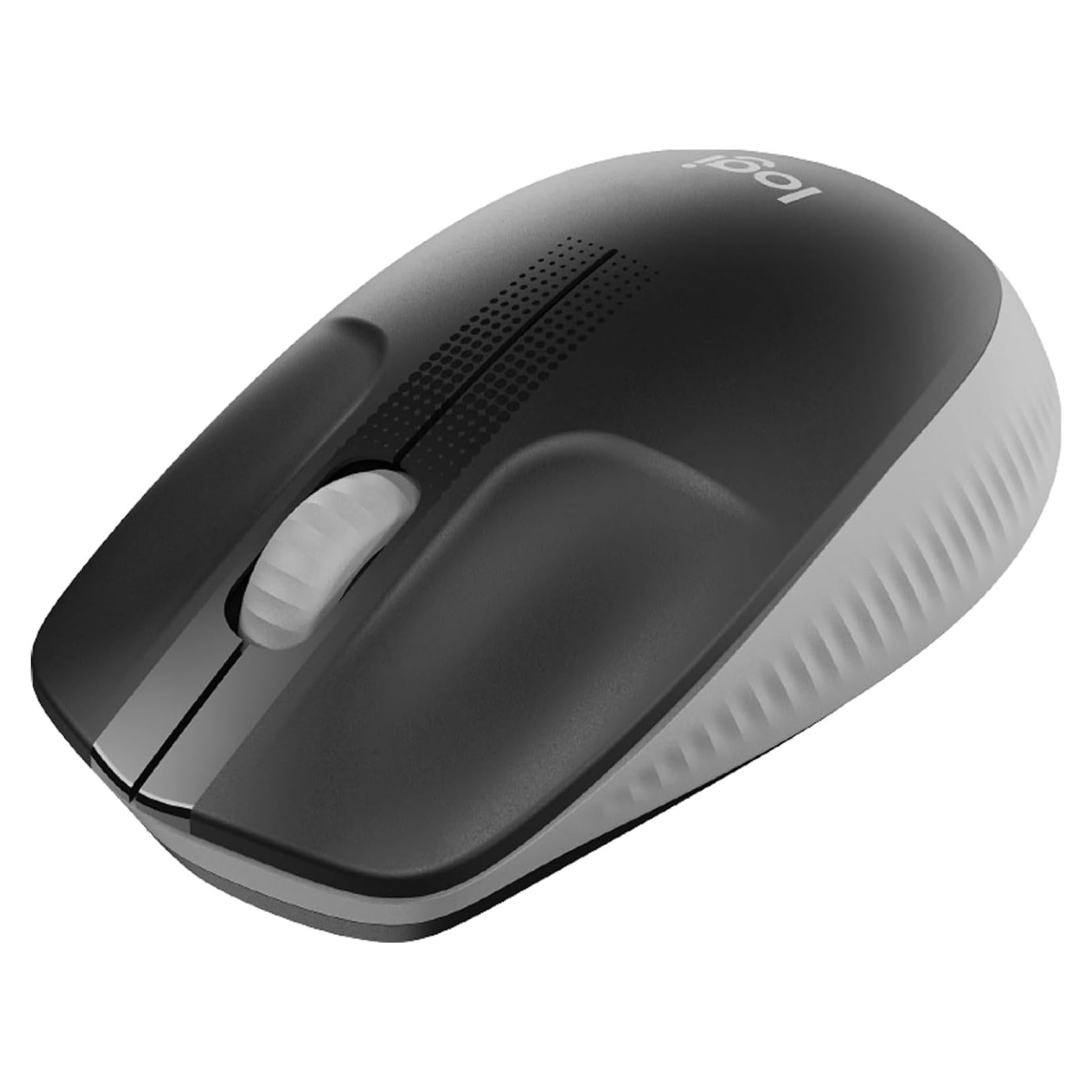Mouse Inalámbrico Logitech M190 - Diseño Ergonómico Gris Medio