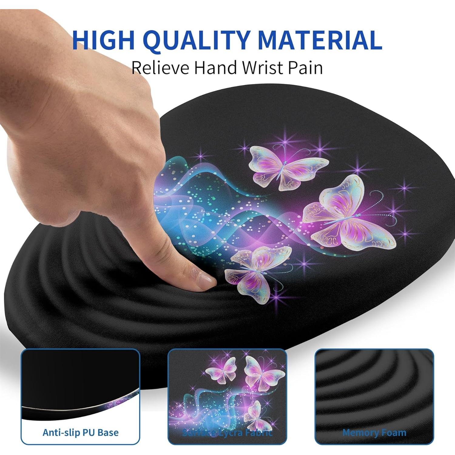 Alfombrilla de Ratón Ergonómica CUSTOMPAD Mariposa Brillante