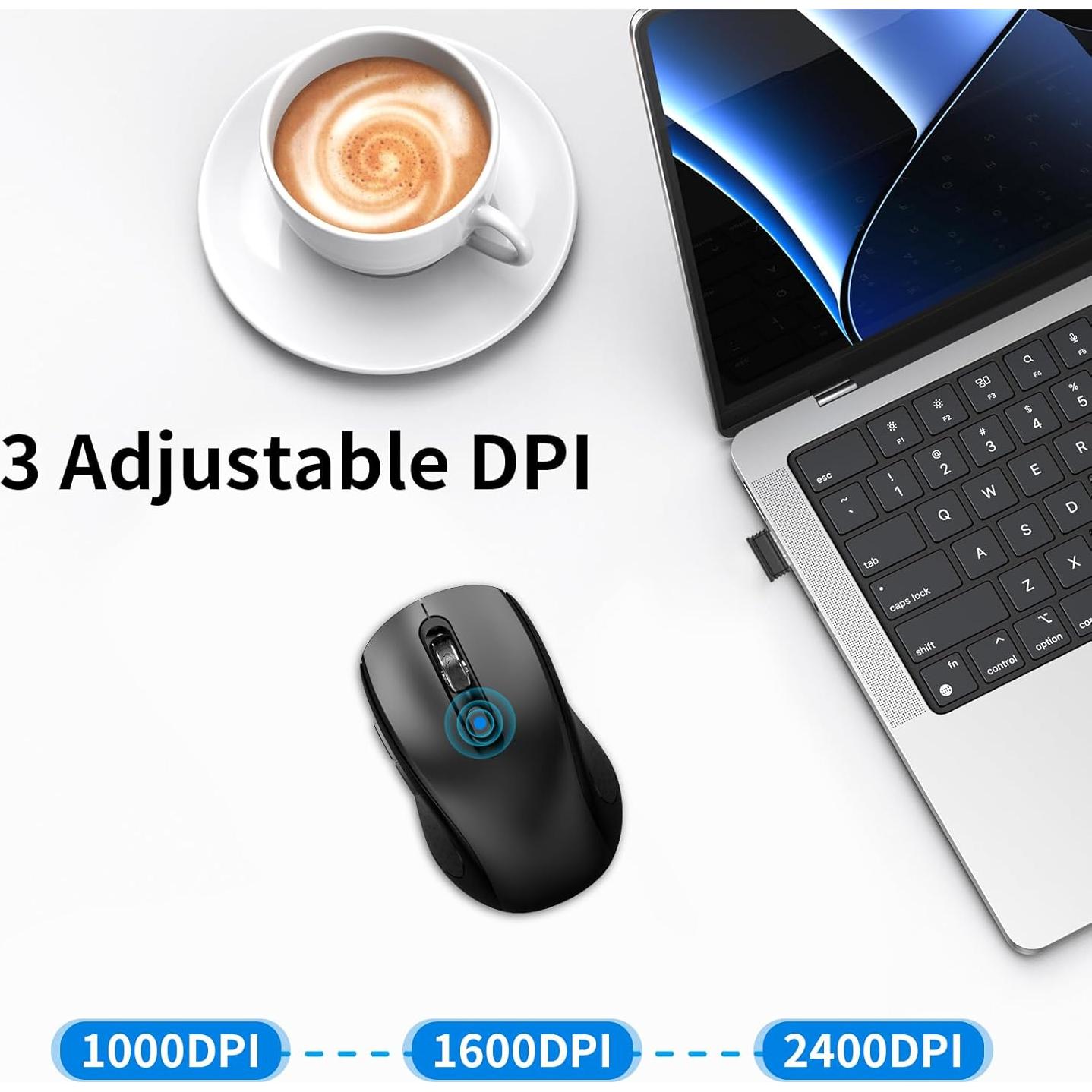 Ratón Inalámbrico Ergonómico ACOZYKITTEN 2400 DPI Negro