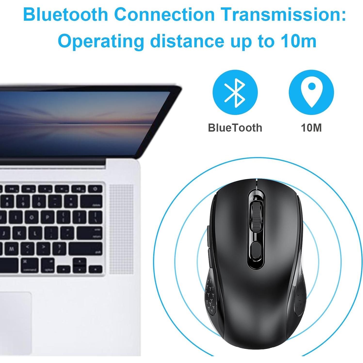 Ratón Inalámbrico Recargable Oukpatee - Bluetooth y USB-C 1600DPI