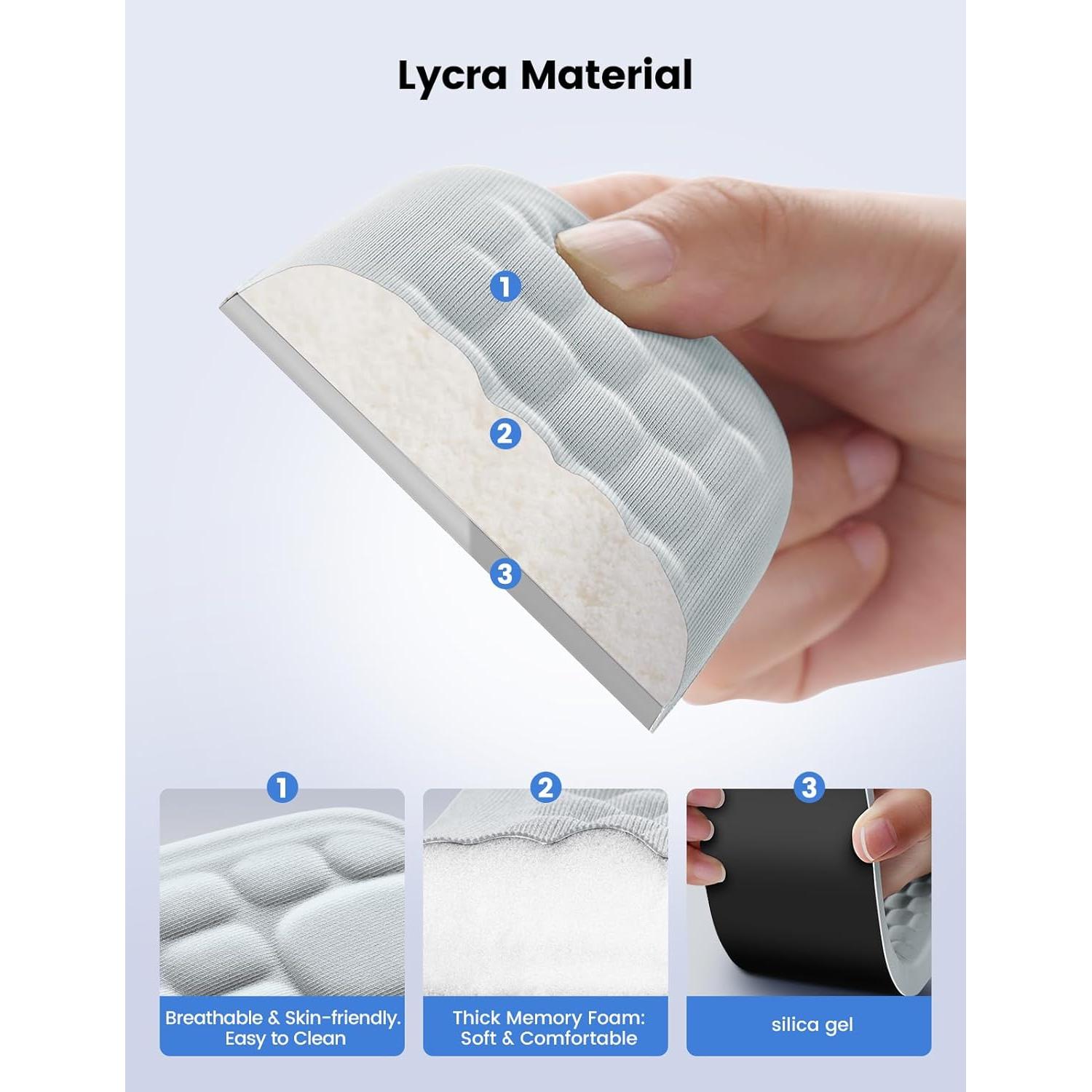 Reposamuñecas Ergonómico EAXBUX de Espuma de Memoria - Gris