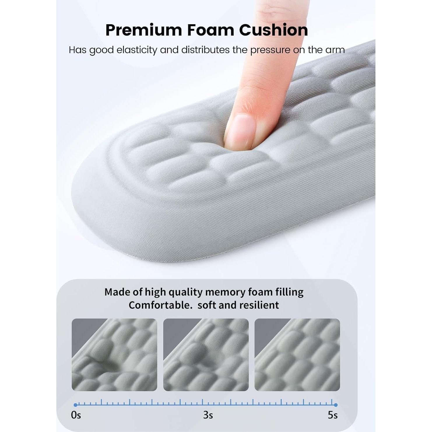 Reposamuñecas Ergonómico EAXBUX de Espuma de Memoria - Gris