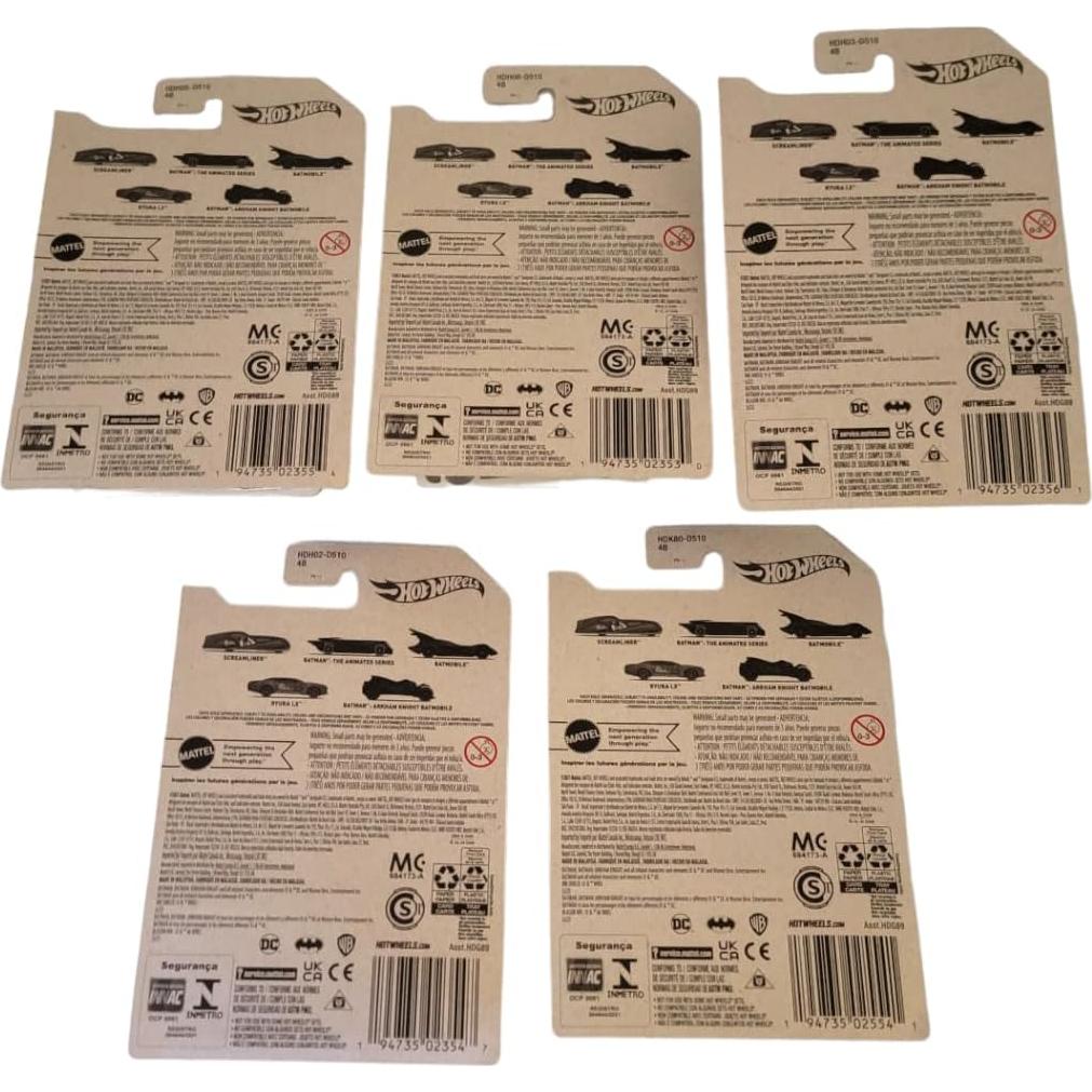 Hot Wheels Batman 2022 Batmobile 5 Vehículos Diecast