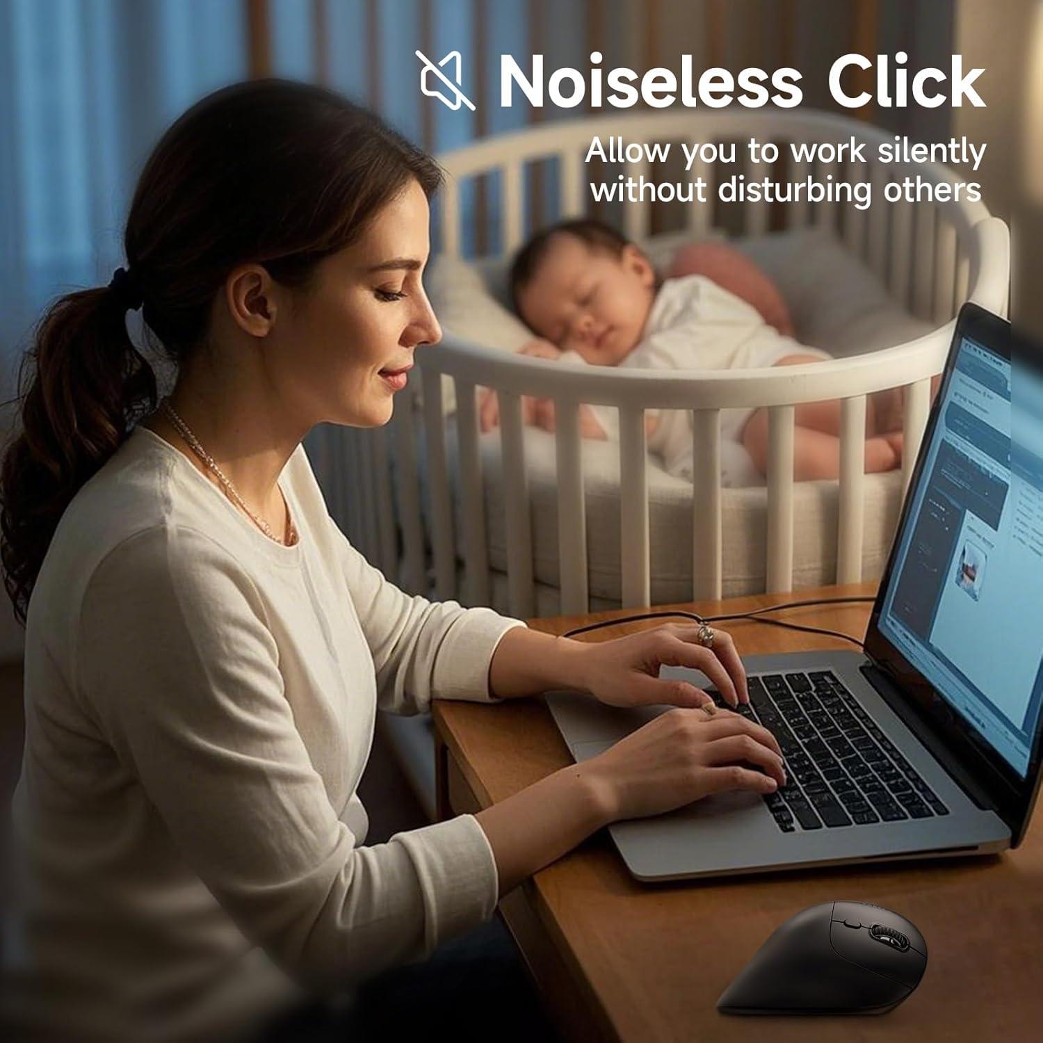 Ratón Vertical Ergonómico SANWA GMAERGWBT5-DPH Inalámbrico 2.4G + Bluetooth