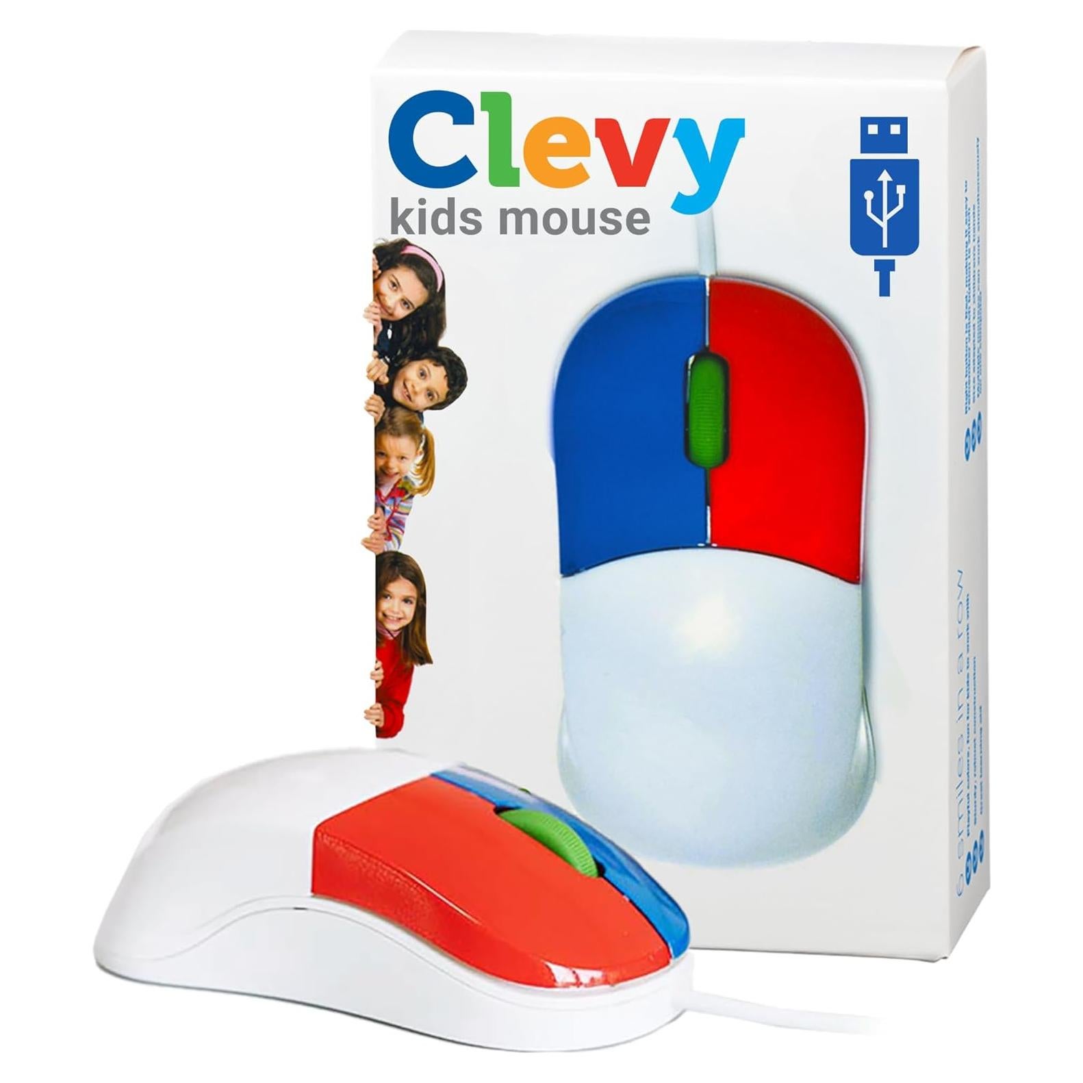 Ratón Clevy Kids USB Ergonómico para Niños - Colorido