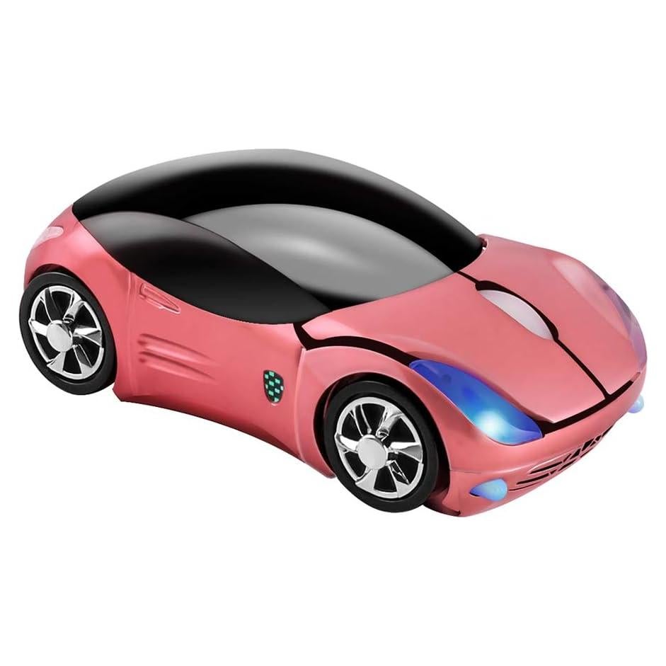 Mouse Inalambrico Usbkingdom Rosa Auto 2.4GHz Ergonomico 1600 DPI