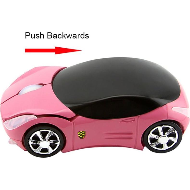 Mouse Inalambrico Usbkingdom Rosa Auto 2.4GHz Ergonomico 1600 DPI