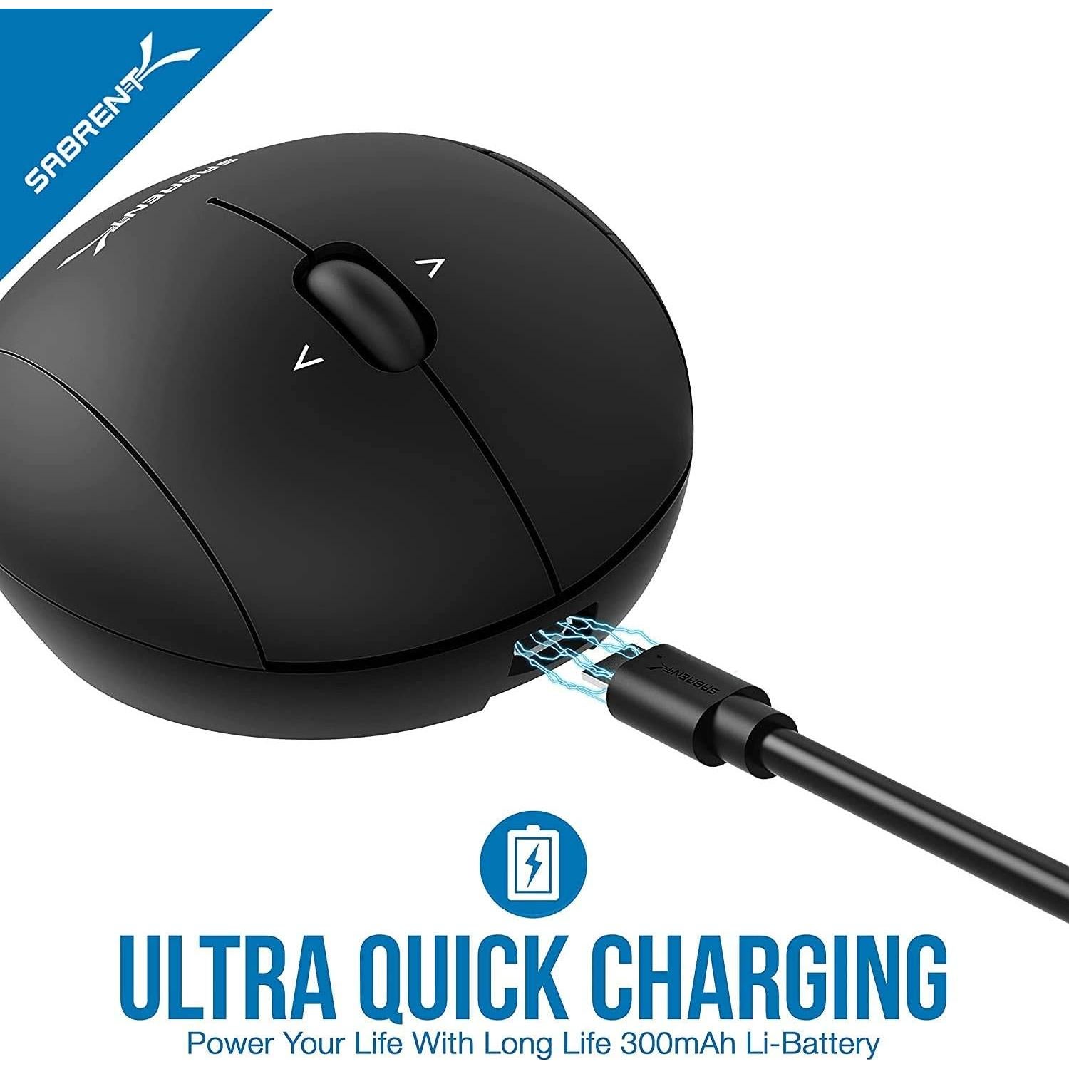 Ratón Inalámbrico Ergonómico SABRENT MS-WRCH 4D Recargable