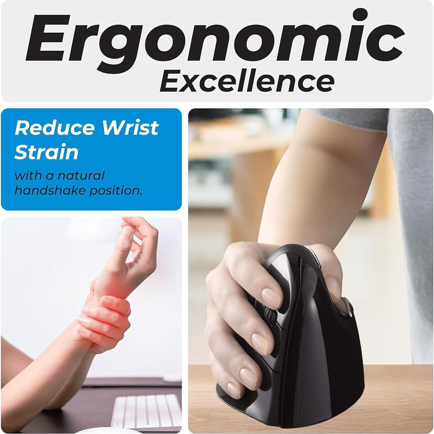 Ratón Ergonómico Evoluent VM4RM Bluetooth para Mac OS