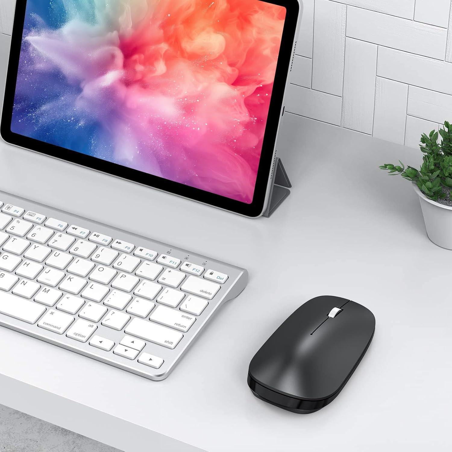 Ratón Bluetooth OMOTON Inalámbrico Ultra Delgado Negro