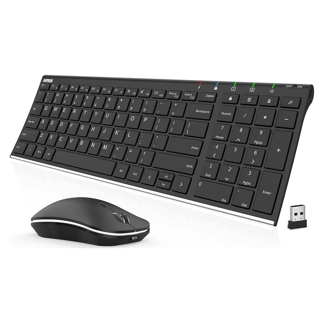 Teclado y Ratón Inalámbricos Arteck HW193/MW162 Ergonómico