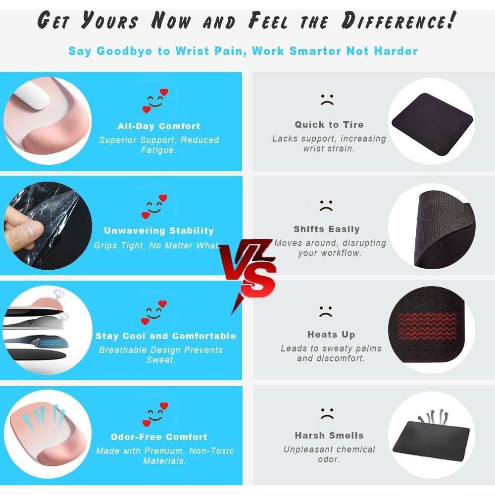 Almohadilla de Ratón Ergonómica DEMON CHEST con Gel Negro