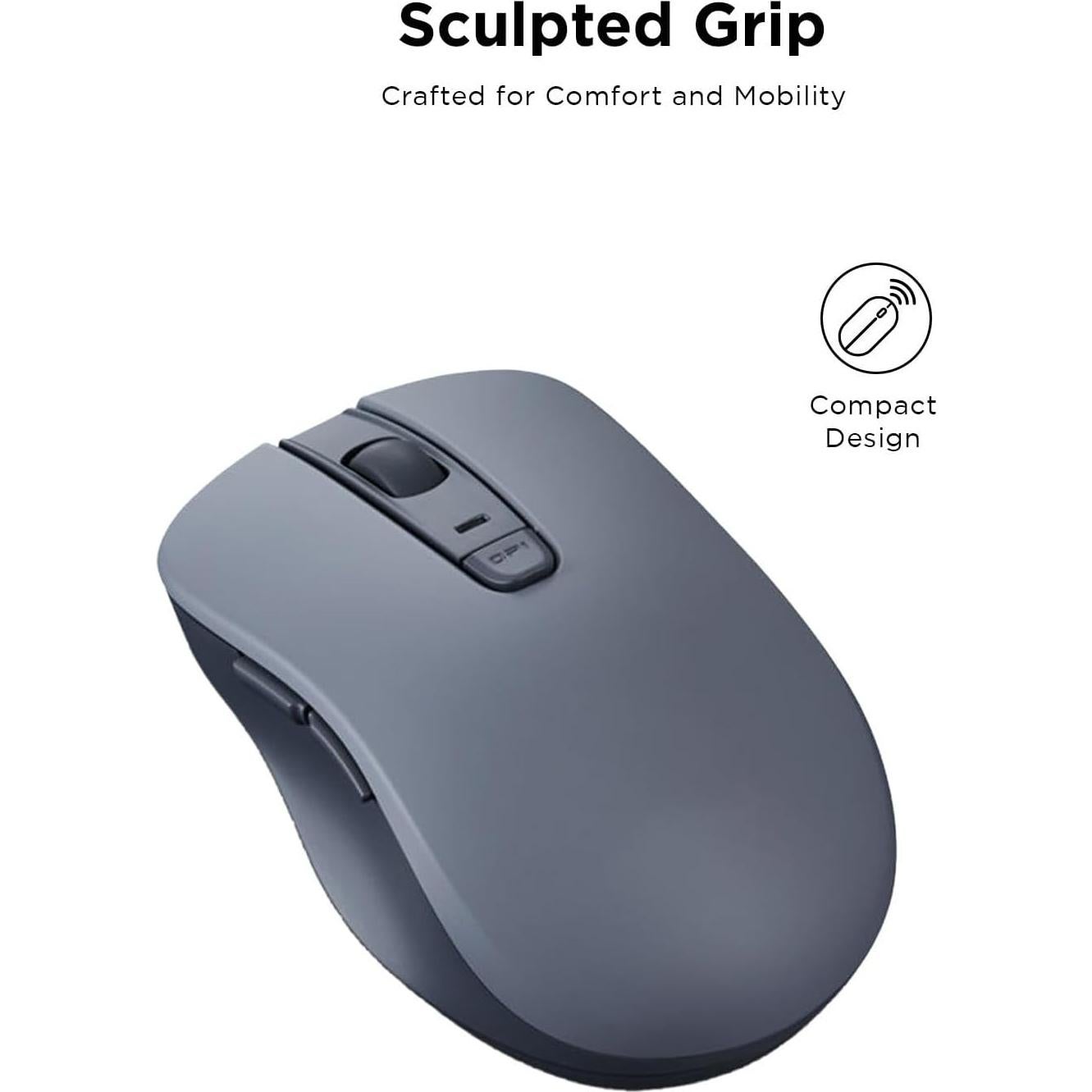 Ratón Bluetooth Silencioso Lenovo WL300 - 5 Botones, 1600 DPI