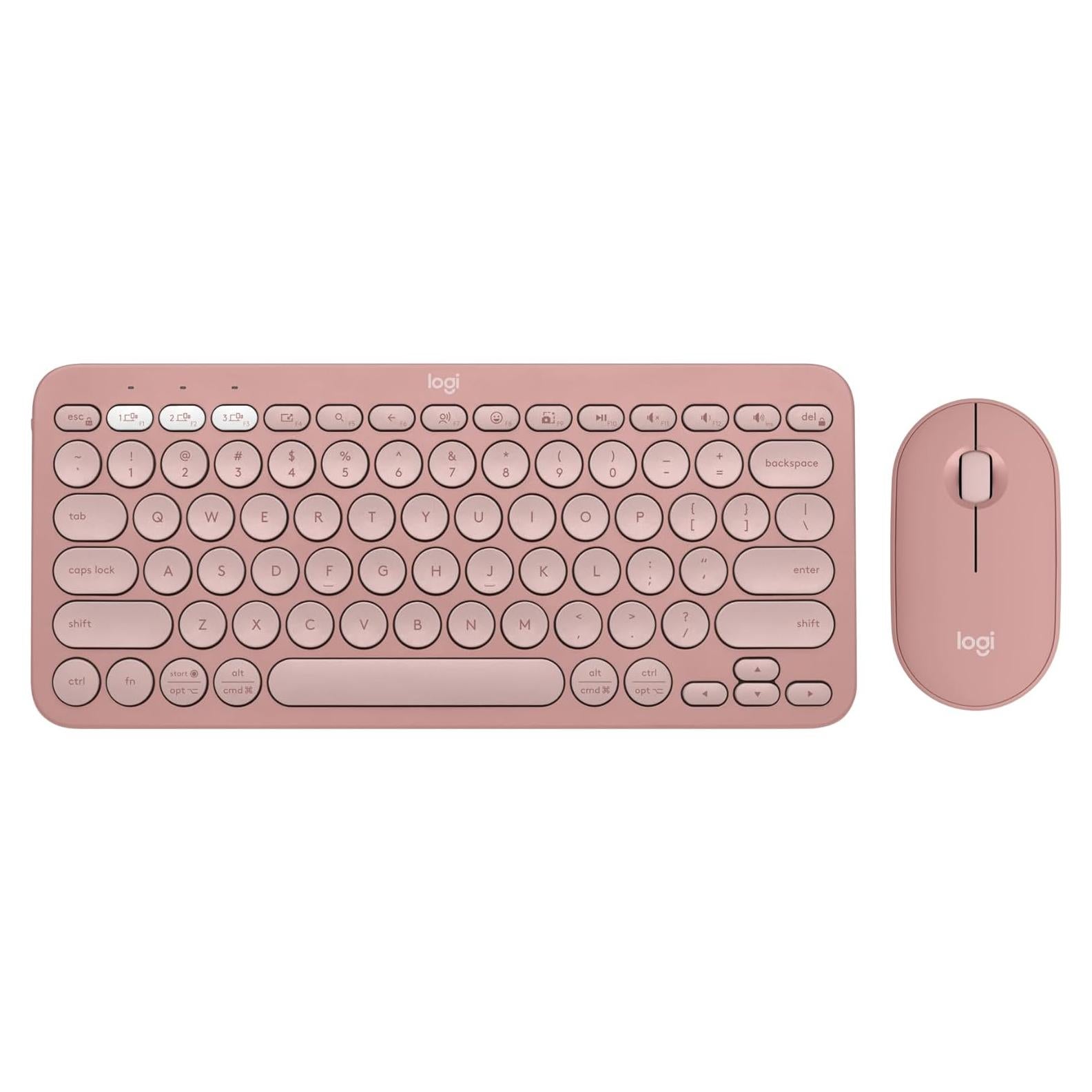 Combo Teclado y Ratón Inalámbricos Logitech Pebble 2 Rosa