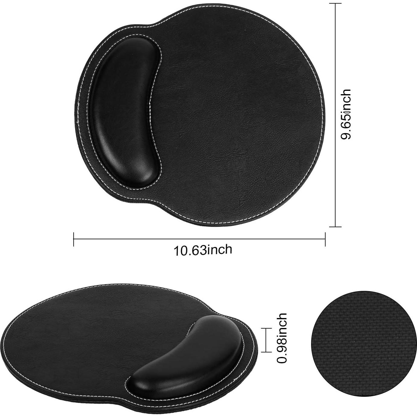 Reposamuñecas Ergonómico RICHEN PU Negro con Alfombrilla