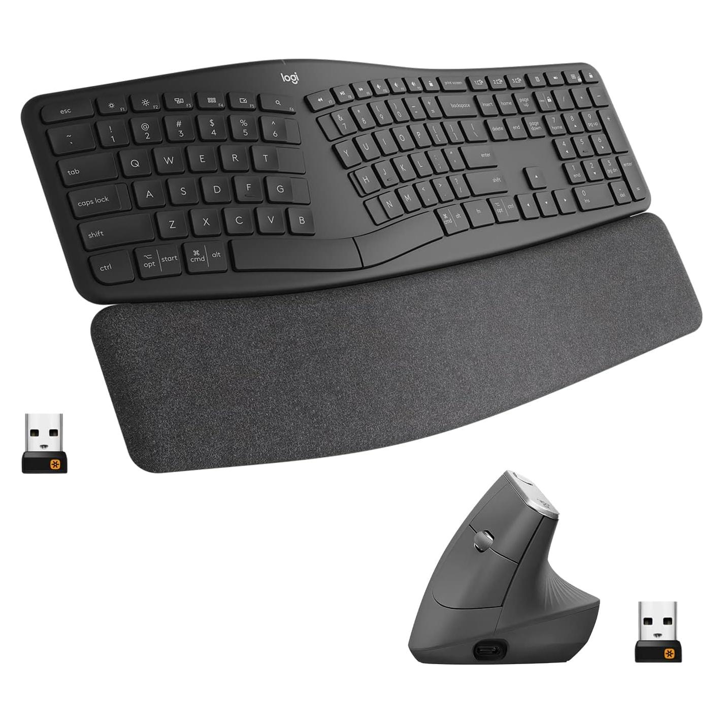Combo Teclado Ergonómico Inalámbrico Logitech ERGO K860 + MX Vertical