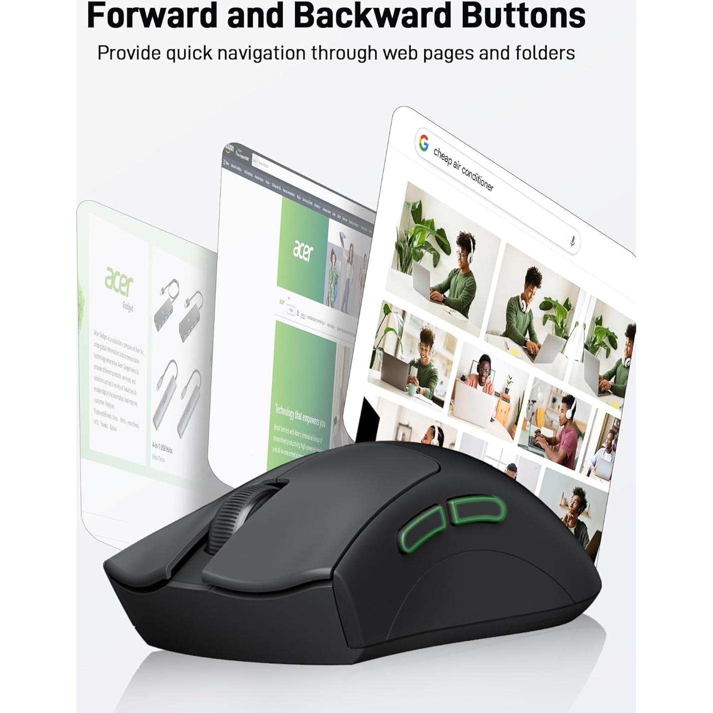 Ratón Inalámbrico Acer OMR243 1200 DPI USB 2.4GHz Negro