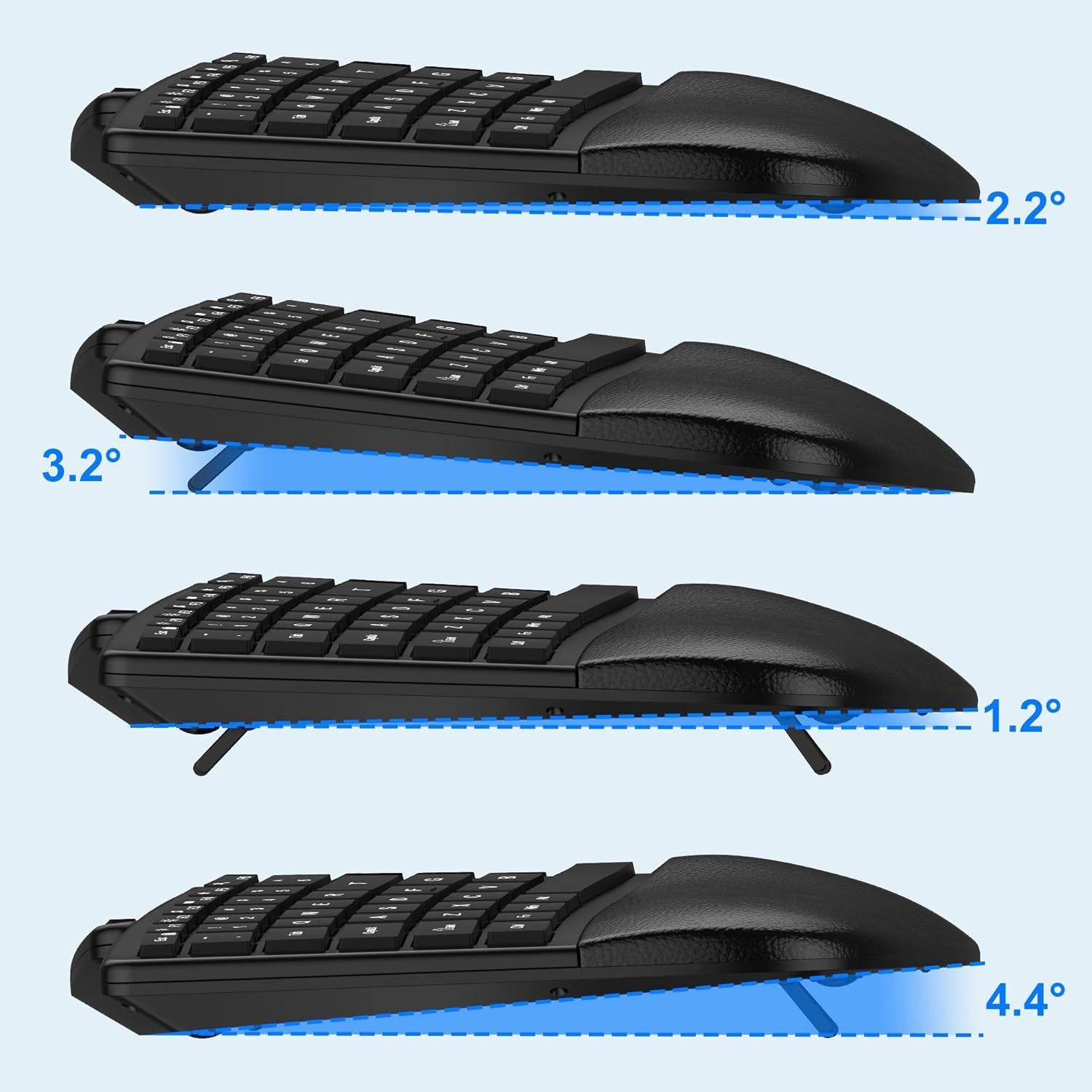 Combo Teclado y Ratón Inalámbrico Ergonómico Deying Bluetooth