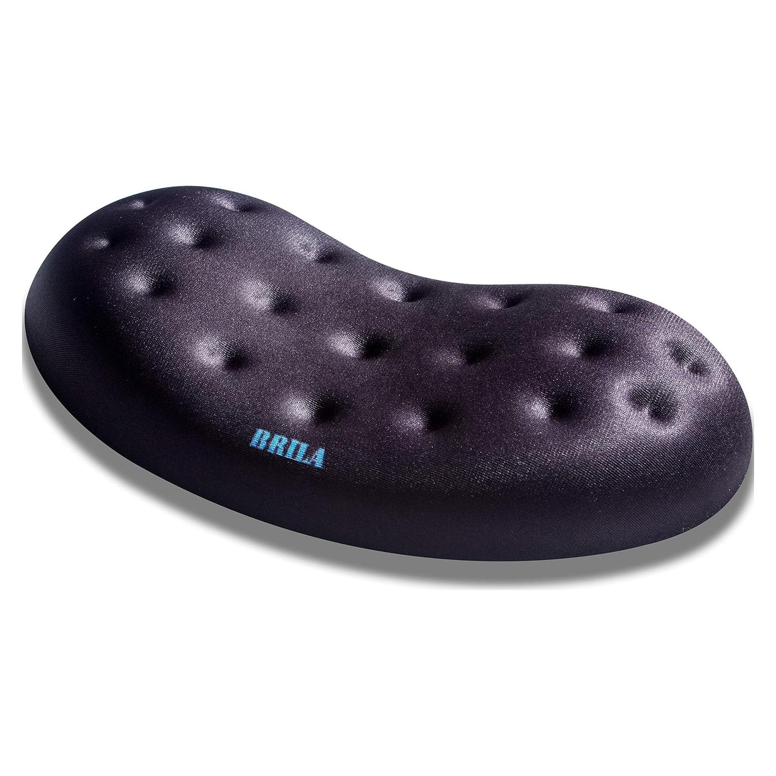 Reposamuñecas Ergonómico BRILA de Espuma Viscoelástica Negro