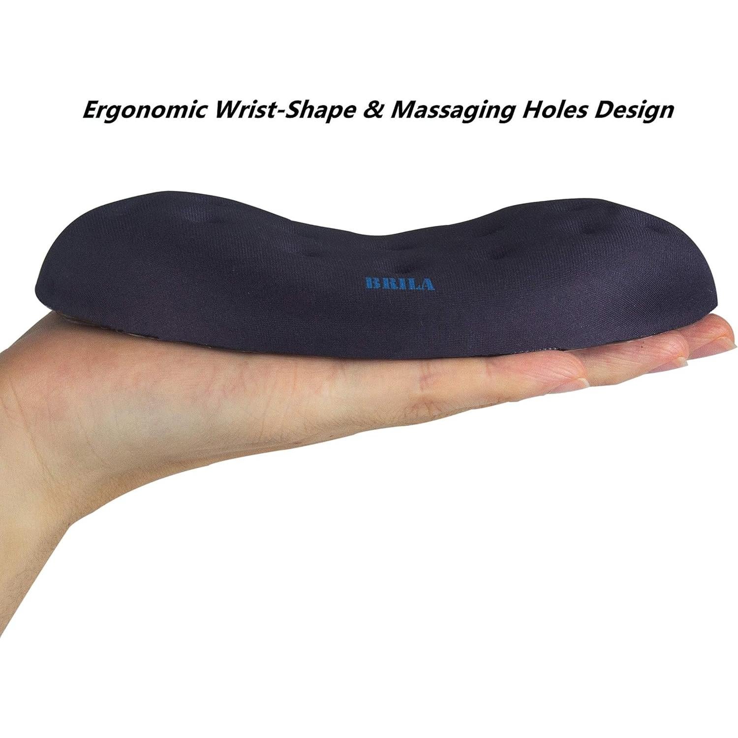 Reposamuñecas Ergonómico BRILA de Espuma Viscoelástica Negro