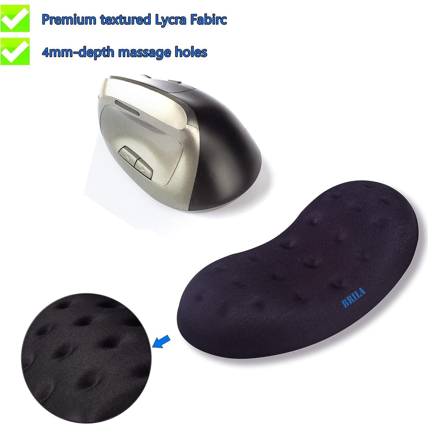 Reposamuñecas Ergonómico BRILA de Espuma Viscoelástica Negro