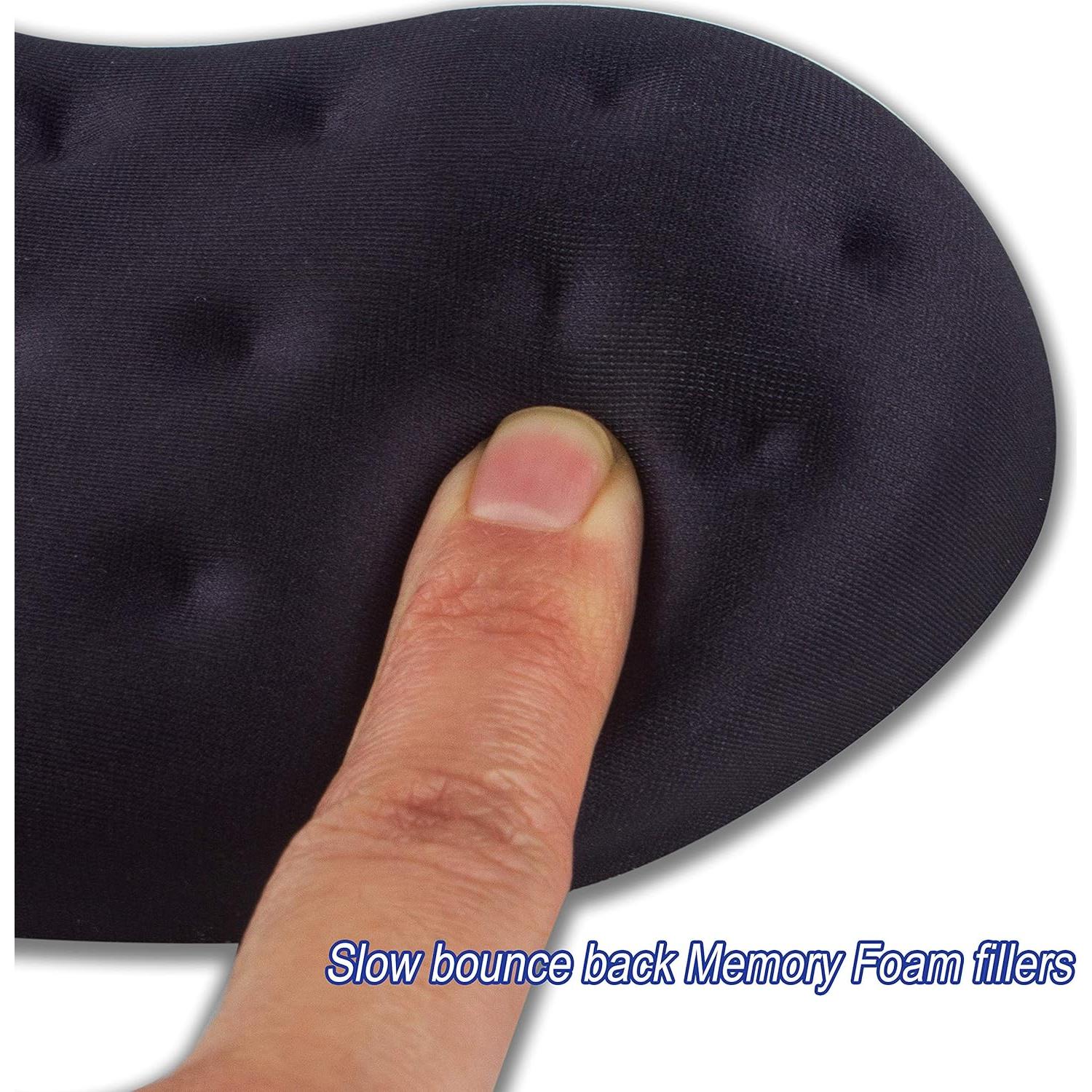 Reposamuñecas Ergonómico BRILA de Espuma Viscoelástica Negro