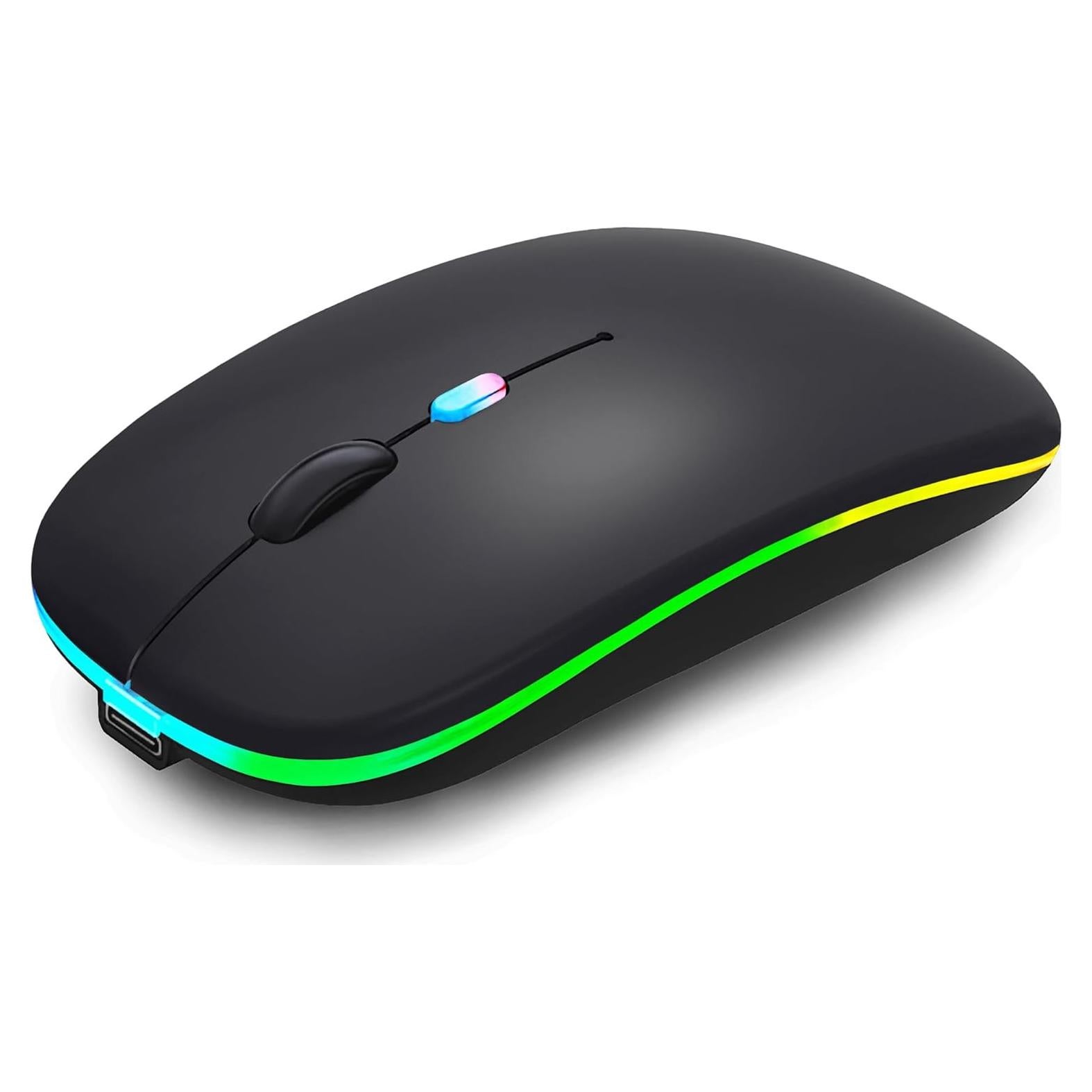 Ratón Inalámbrico Bluetooth Recargable WREANU Negro