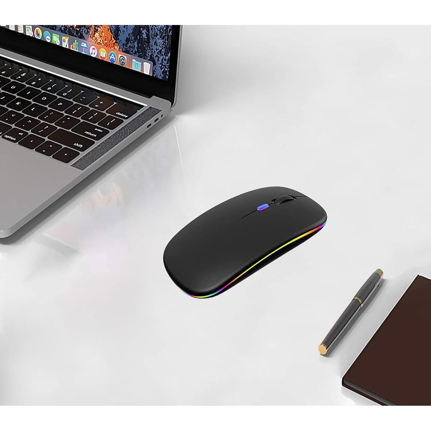 Ratón Inalámbrico Bluetooth Recargable WREANU Negro