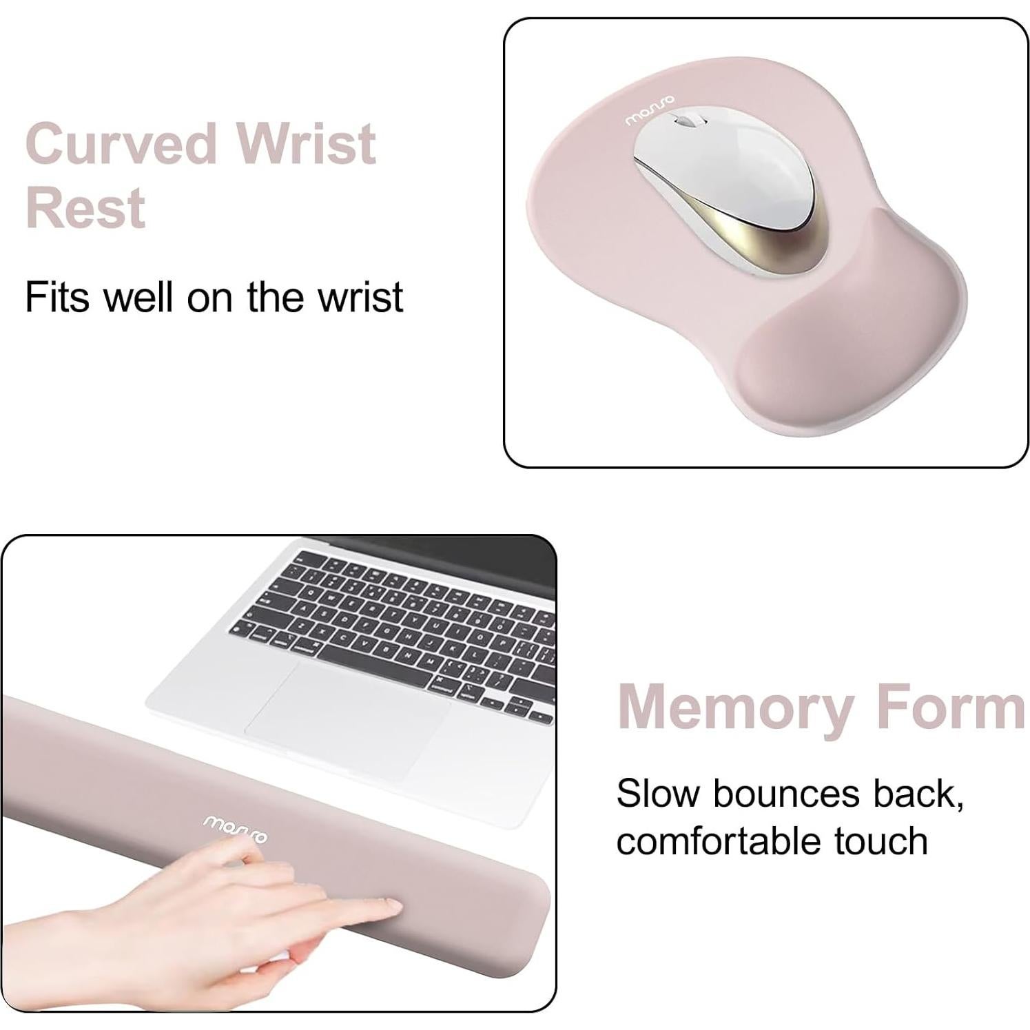 Soporte Reposamuñecas Ergonómico MOSISO para Teclado y Ratón