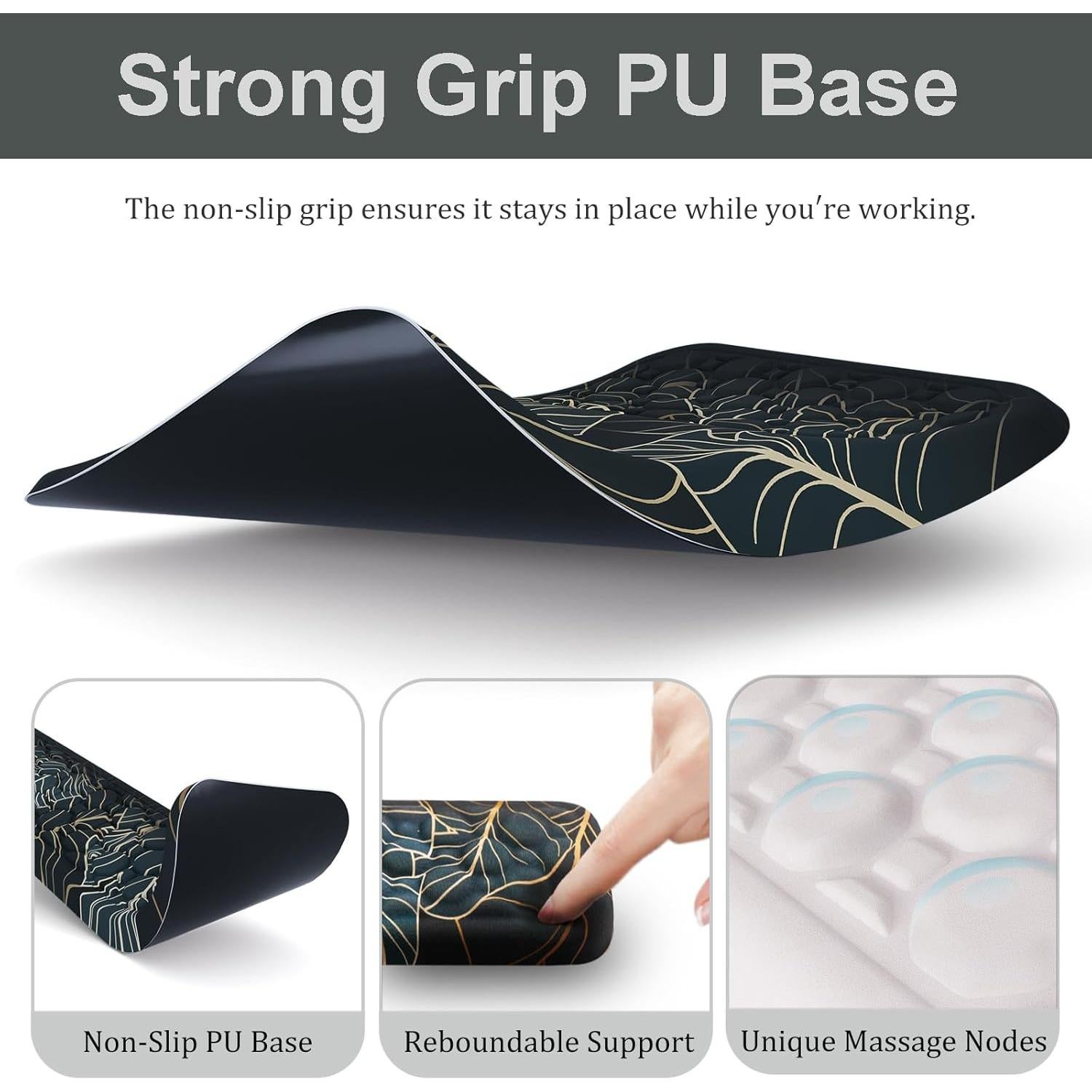 Reposamuñecas ergonómico Ospelelf 3 en 1, verde