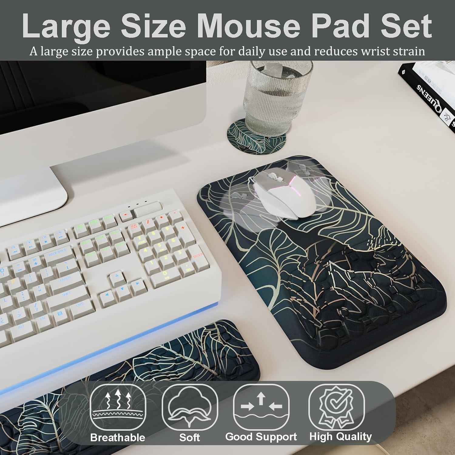 Reposamuñecas ergonómico Ospelelf 3 en 1, verde